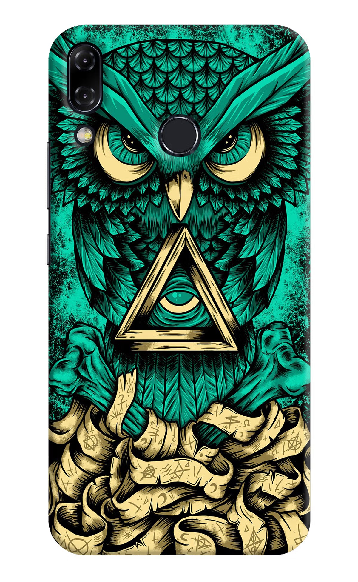 Green Owl Asus Zenfone 5Z Back Cover - Green Owl Asus Zenfone 5Z Hard Case Back Cover by Casekaro Green Owl Asus Zenfone 5Z Hard Case Back Cover by Casekaro
