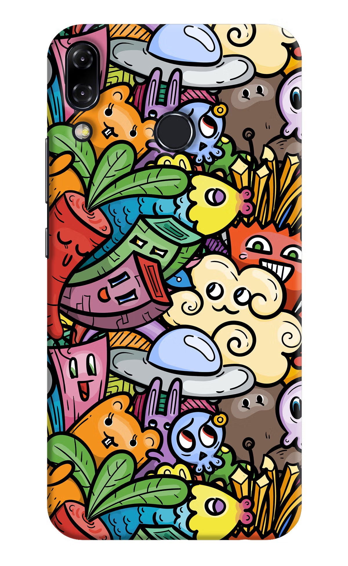Veggie Doodle Asus Zenfone 5Z Back Cover - Veggie Doodle Asus Zenfone 5Z Hard Case Back Cover by Casekaro Veggie Doodle Asus Zenfone 5Z Hard Case Back Cover by Casekaro