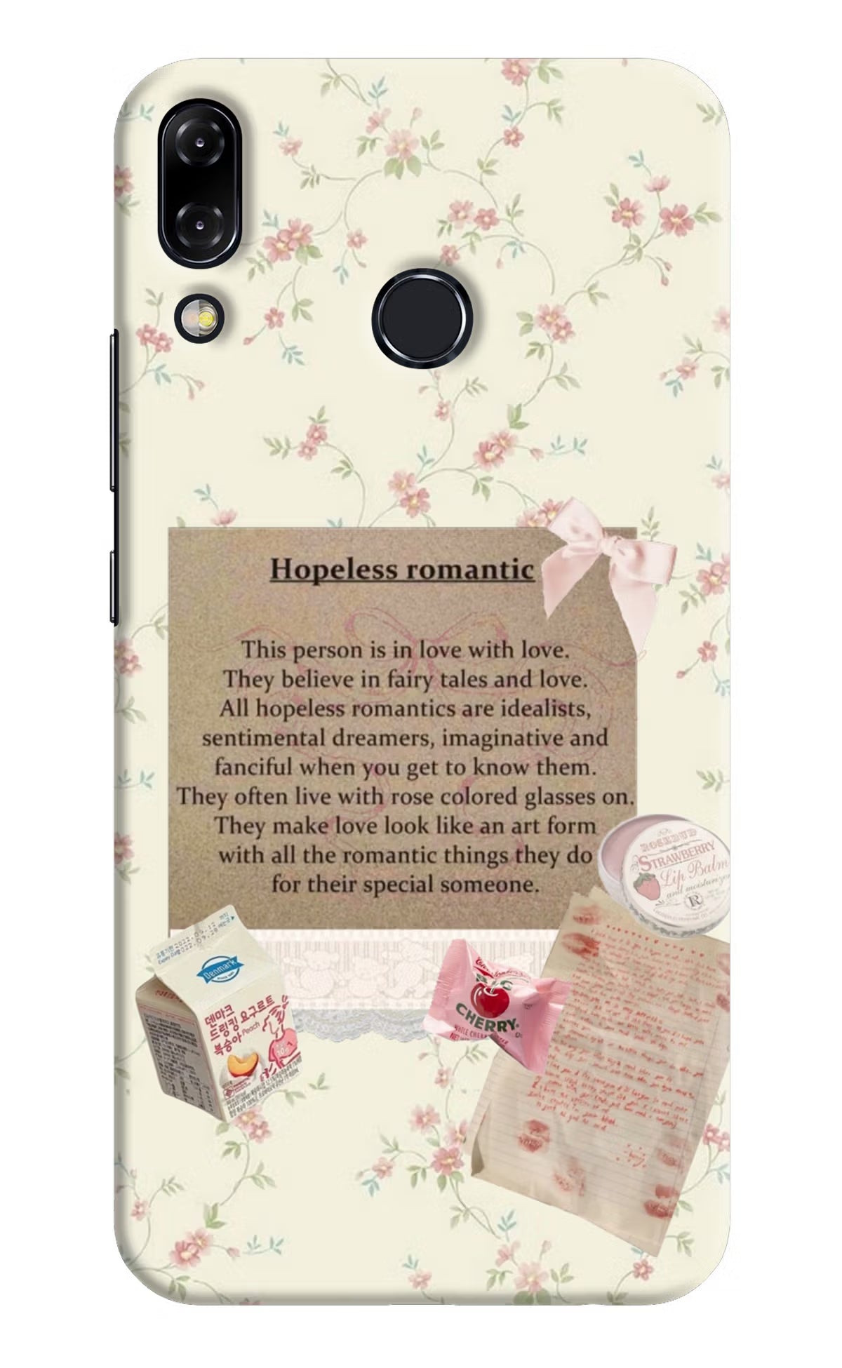 Hopeless Romantic Asus Zenfone 5Z Back Cover - Hopeless Romantic Asus Zenfone 5Z Hard Case Back Cover by Casekaro Hopeless Romantic Asus Zenfone 5Z Hard Case Back Cover by Casekaro