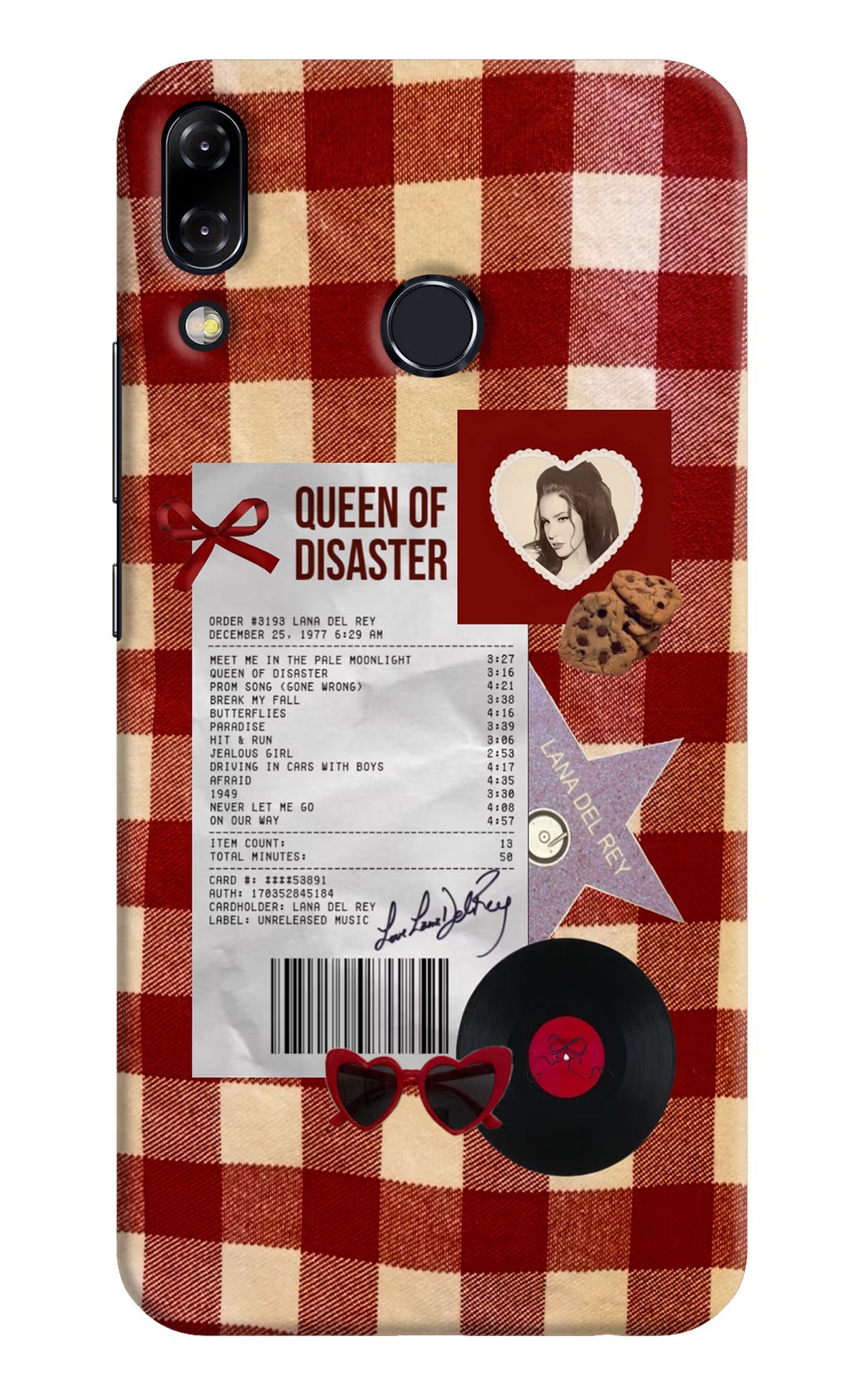 Queen of Disaster Asus Zenfone 5Z Back Cover - Queen of Disaster Asus Zenfone 5Z Hard Case Back Cover by Casekaro Queen of Disaster Asus Zenfone 5Z Hard Case Back Cover by Casekaro