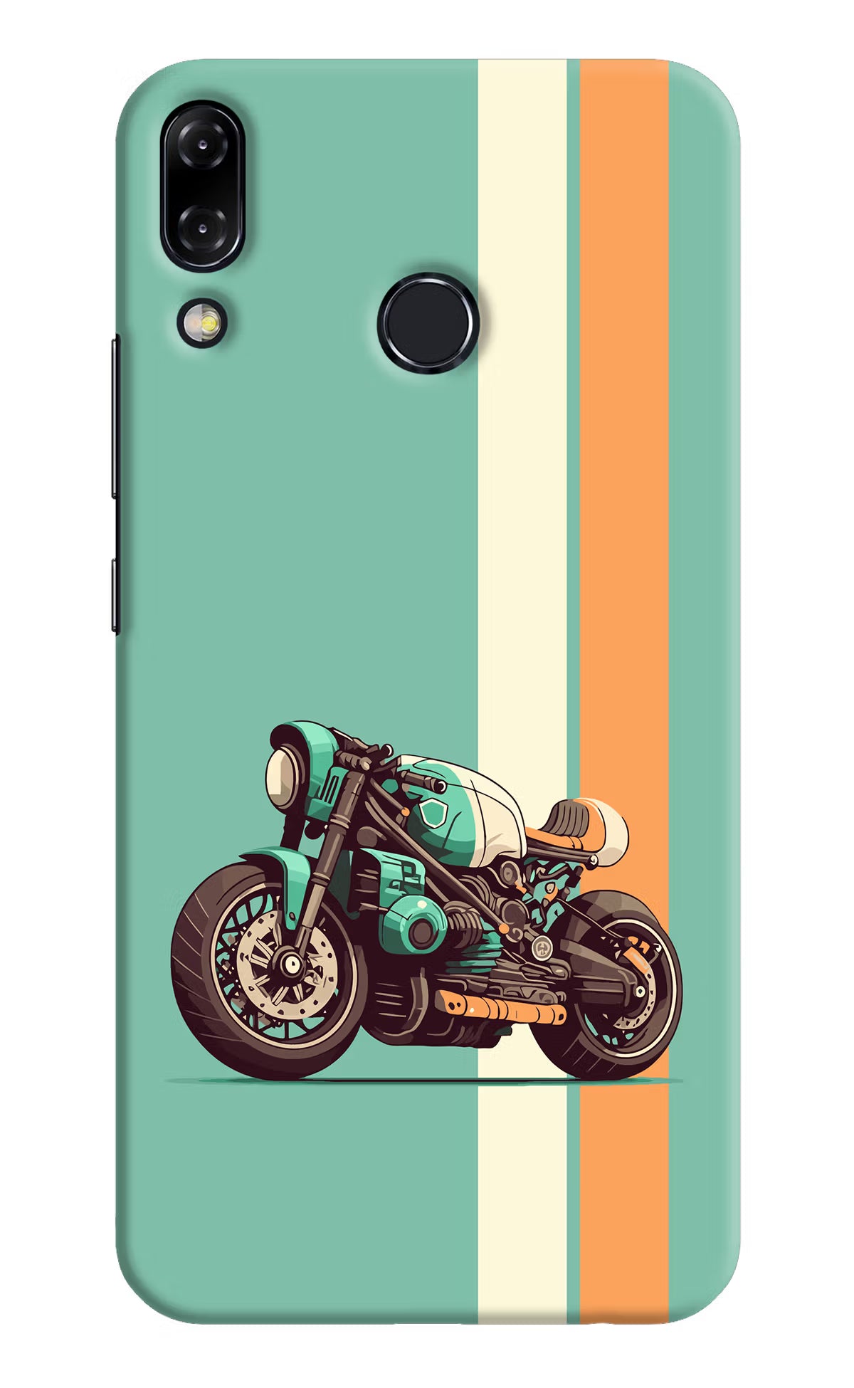 Striped Moto Drift Asus Zenfone 5Z Back Cover - Striped Moto Drift Asus Zenfone 5Z Hard Case Back Cover by Casekaro Striped Moto Drift Asus Zenfone 5Z Hard Case Back Cover by Casekaro