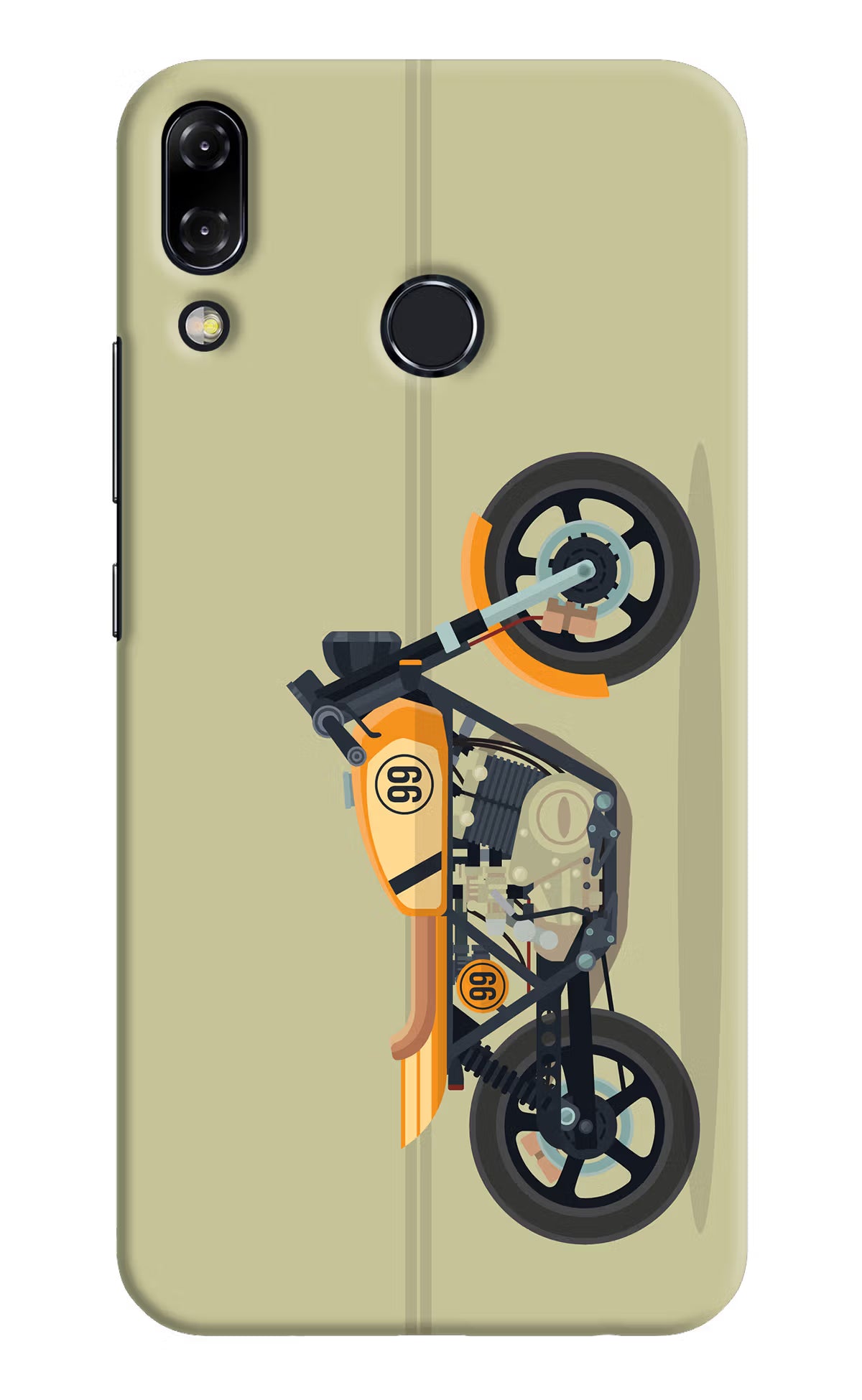 Vertical Speedster Asus Zenfone 5Z Back Cover - Vertical Speedster Asus Zenfone 5Z Hard Case Back Cover by Casekaro Vertical Speedster Asus Zenfone 5Z Hard Case Back Cover by Casekaro