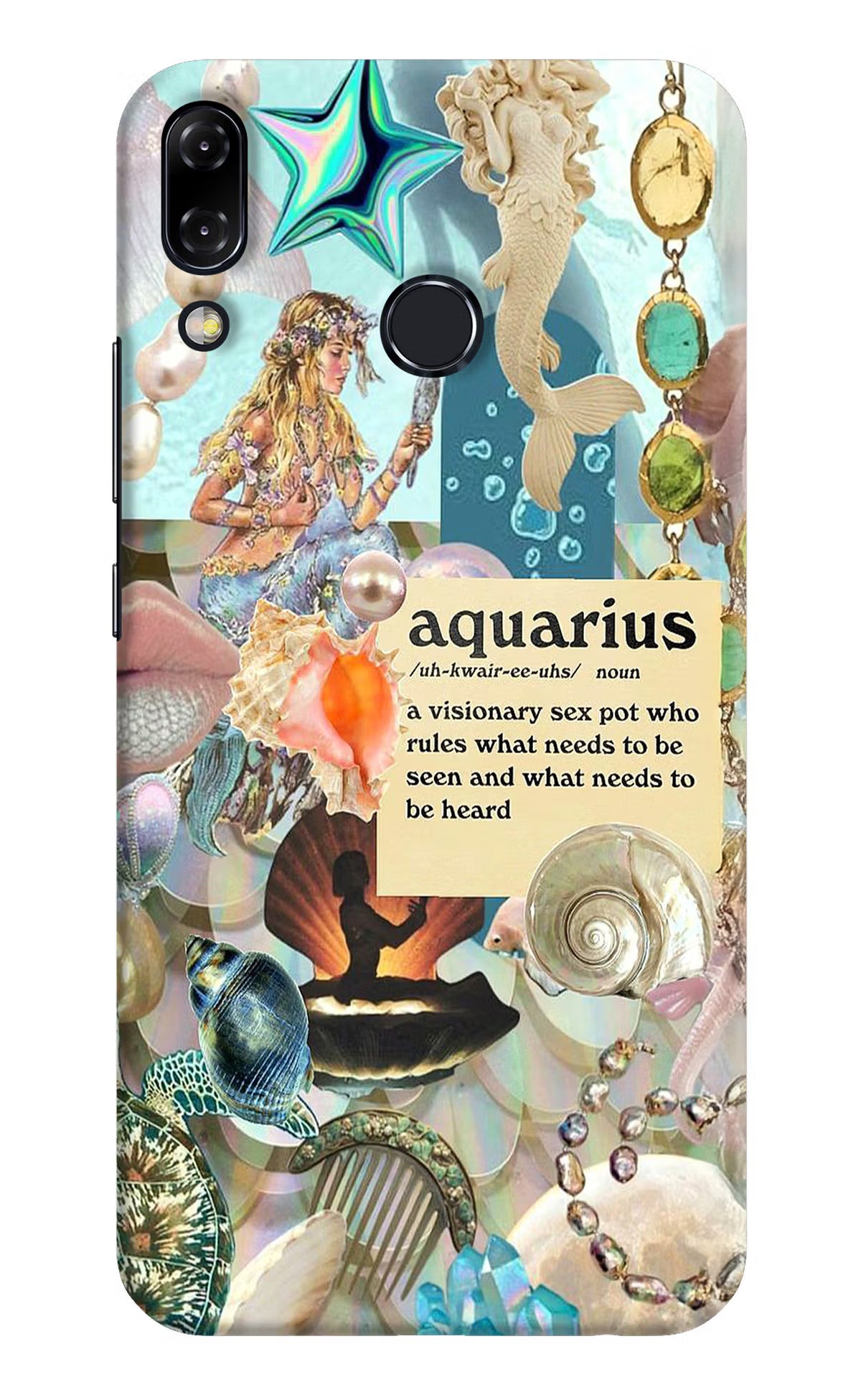 Aquarius Zodiac Asus Zenfone 5Z Back Cover - Aquarius Zodiac Asus Zenfone 5Z Hard Case Back Cover by Casekaro Aquarius Zodiac Asus Zenfone 5Z Hard Case Back Cover by Casekaro
