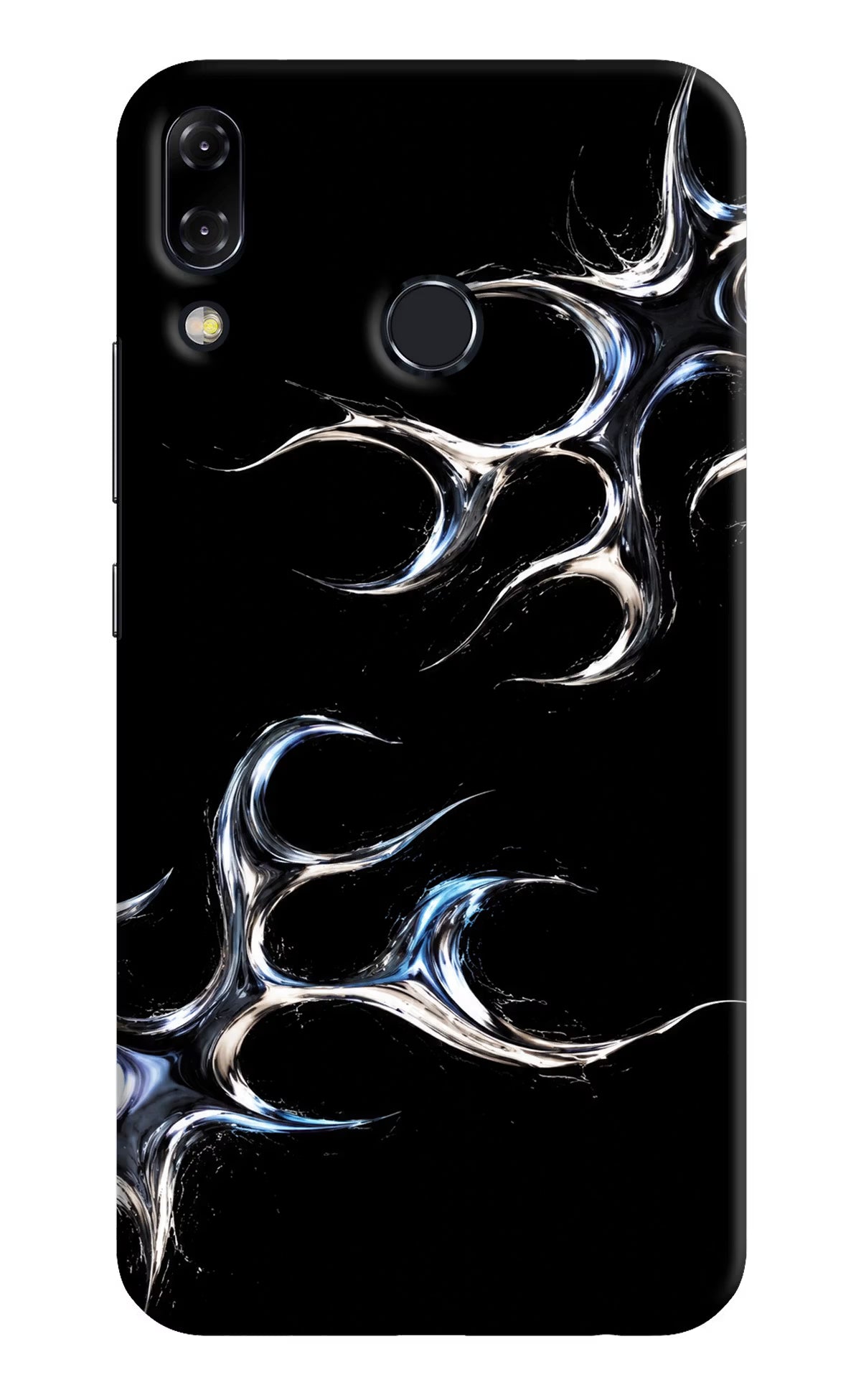 Chrome Tribal Asus Zenfone 5Z Back Cover - Chrome Tribal Asus Zenfone 5Z Hard Case Back Cover by Casekaro Chrome Tribal Asus Zenfone 5Z Hard Case Back Cover by Casekaro