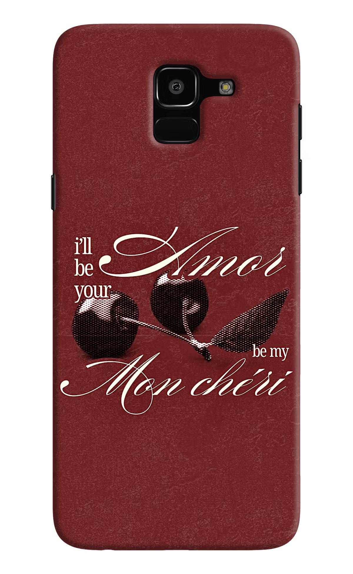 Velvet Cherry Samsung J6 Back Cover - Velvet Cherry Samsung J6 Back Cover Velvet Cherry Samsung J6 Back Cover