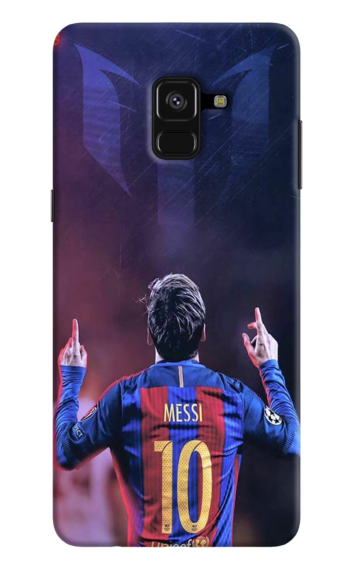 Messi Samsung A8 plus Back Cover - Messi Samsung A8 plus Hard Case Back Cover by Casekaro Messi Samsung A8 plus Hard Case Back Cover by Casekaro