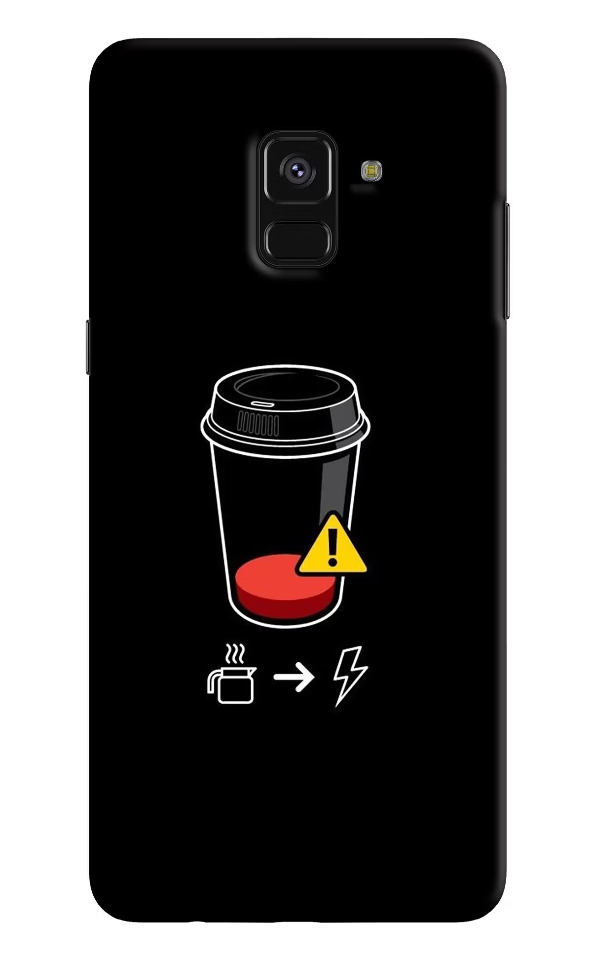 Coffee Samsung A8 plus Back Cover - Coffee Samsung A8 plus Hard Case Back Cover by Casekaro Coffee Samsung A8 plus Hard Case Back Cover by Casekaro
