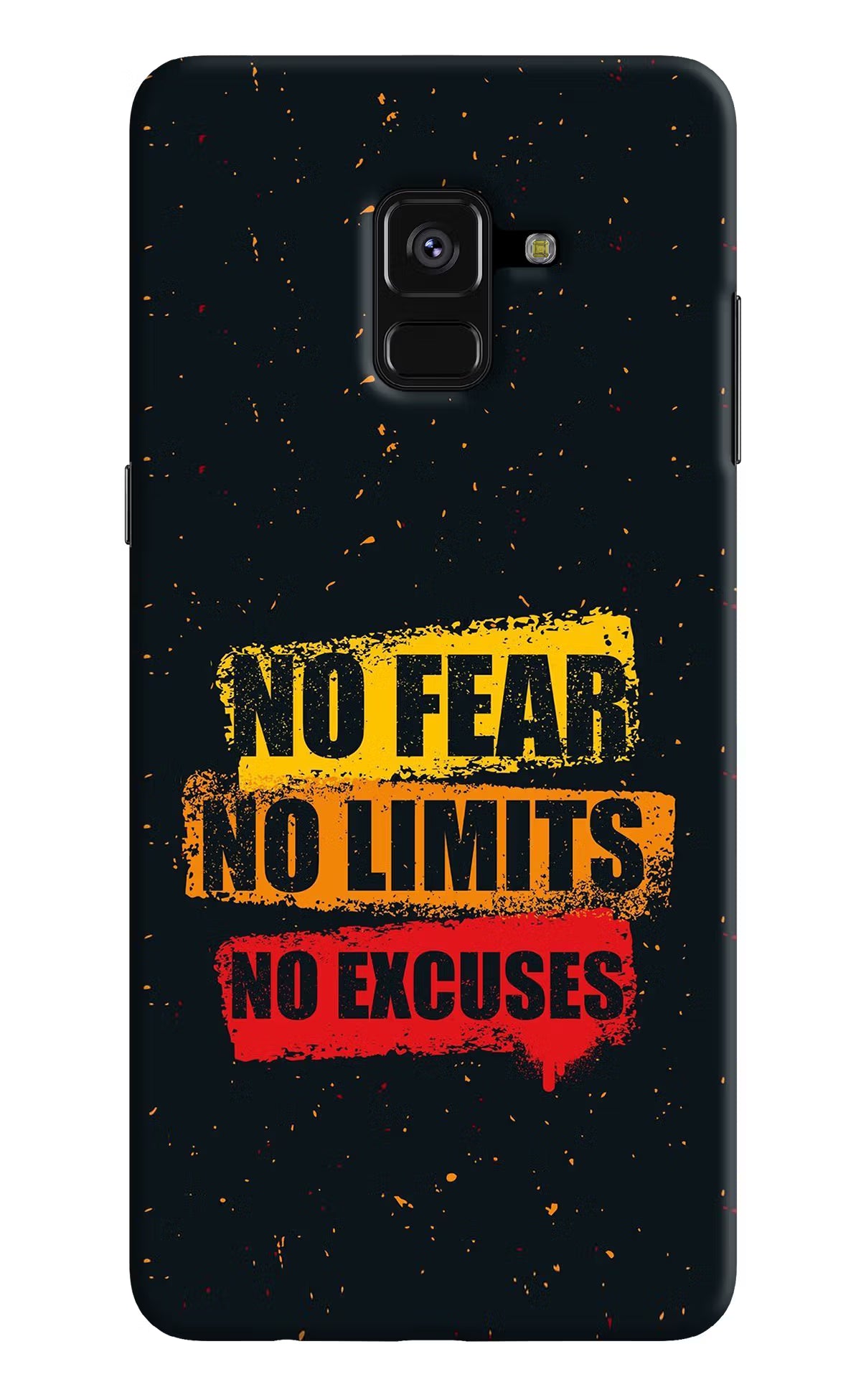 No Fear No Limits No Excuse Samsung A8 plus Back Cover - No Fear No Limits No Excuse Samsung A8 plus Hard Case Back Cover by Casekaro No Fear No Limits No Excuse Samsung A8 plus Hard Case Back Cover by Casekaro