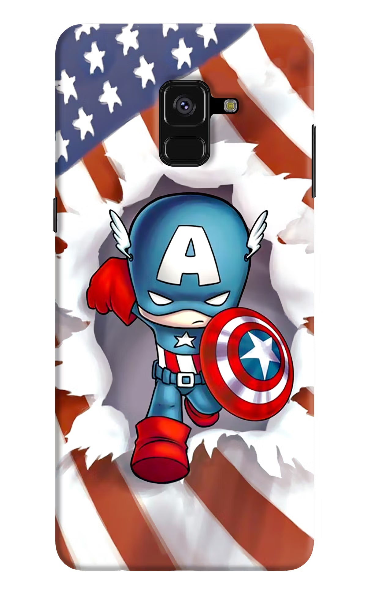 Captain America Samsung A8 plus Back Cover - Captain America Samsung A8 plus Hard Case Back Cover by Casekaro Captain America Samsung A8 plus Hard Case Back Cover by Casekaro