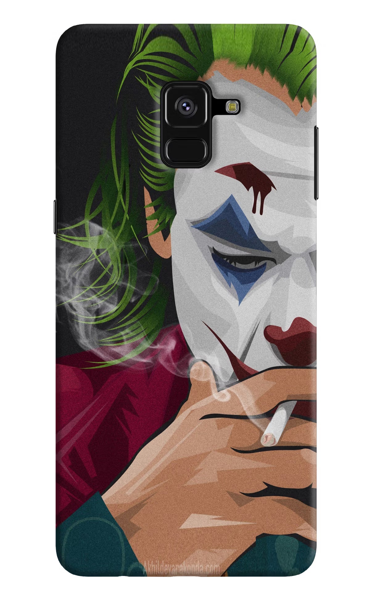 Joker Smoking Samsung A8 plus Back Cover - Joker Smoking Samsung A8 plus Hard Case Back Cover by Casekaro Joker Smoking Samsung A8 plus Hard Case Back Cover by Casekaro