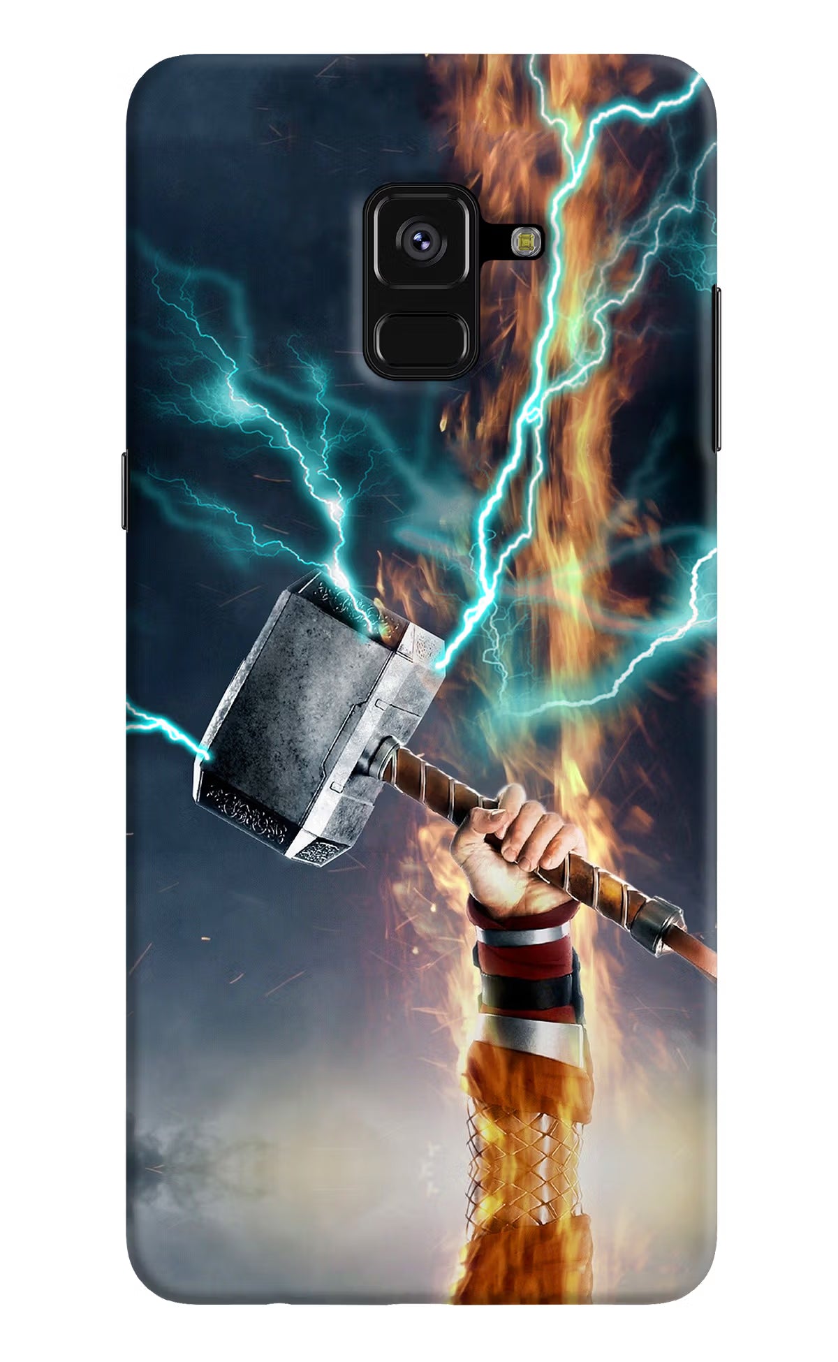 Thor Hammer Mjolnir Samsung A8 plus Back Cover - Thor Hammer Mjolnir Samsung A8 plus Hard Case Back Cover by Casekaro Thor Hammer Mjolnir Samsung A8 plus Hard Case Back Cover by Casekaro