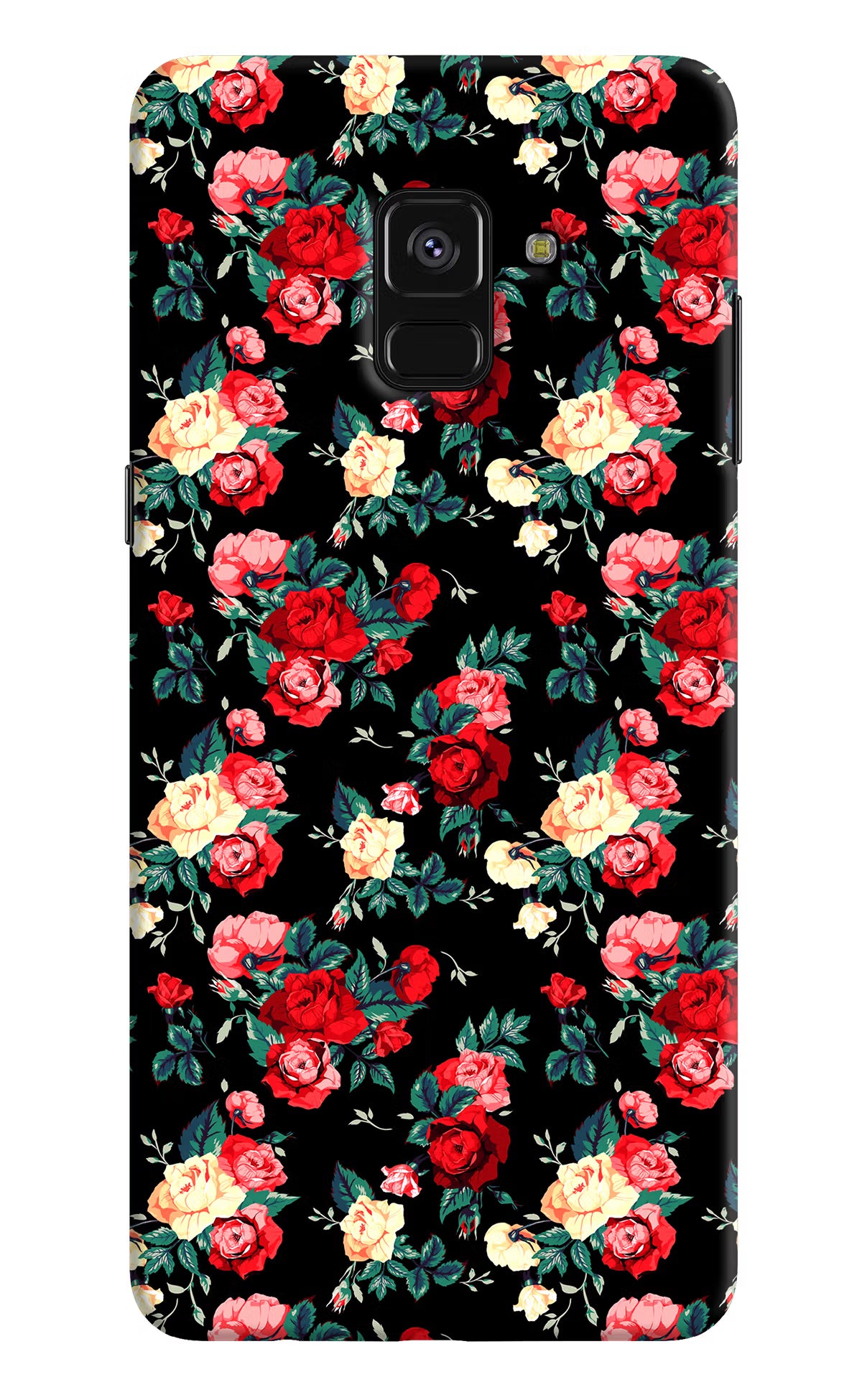 Rose Pattern Samsung A8 plus Back Cover - Rose Pattern Samsung A8 plus Hard Case Back Cover by Casekaro Rose Pattern Samsung A8 plus Hard Case Back Cover by Casekaro