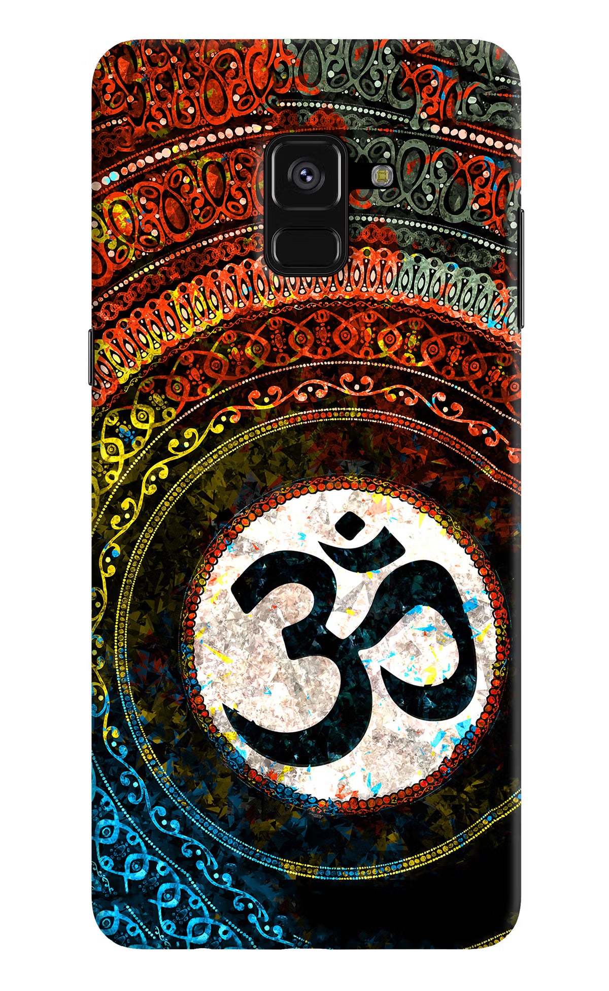 Om Cultural Samsung A8 plus Back Cover - Om Cultural Samsung A8 plus Hard Case Back Cover by Casekaro Om Cultural Samsung A8 plus Hard Case Back Cover by Casekaro
