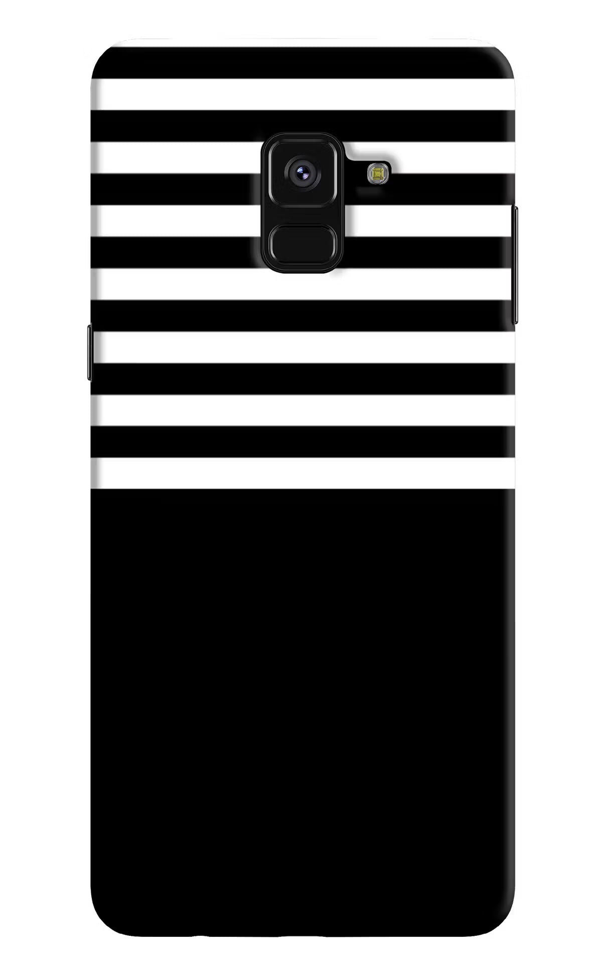 Black and White Print Samsung A8 plus Back Cover - Black and White Print Samsung A8 plus Hard Case Back Cover by Casekaro Black and White Print Samsung A8 plus Hard Case Back Cover by Casekaro