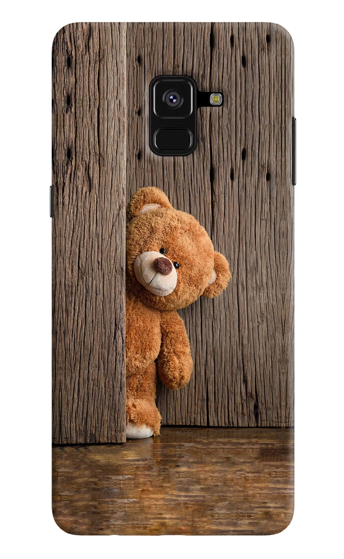 Teddy Wooden Samsung A8 plus Back Cover - Teddy Wooden Samsung A8 plus Hard Case Back Cover by Casekaro Teddy Wooden Samsung A8 plus Hard Case Back Cover by Casekaro
