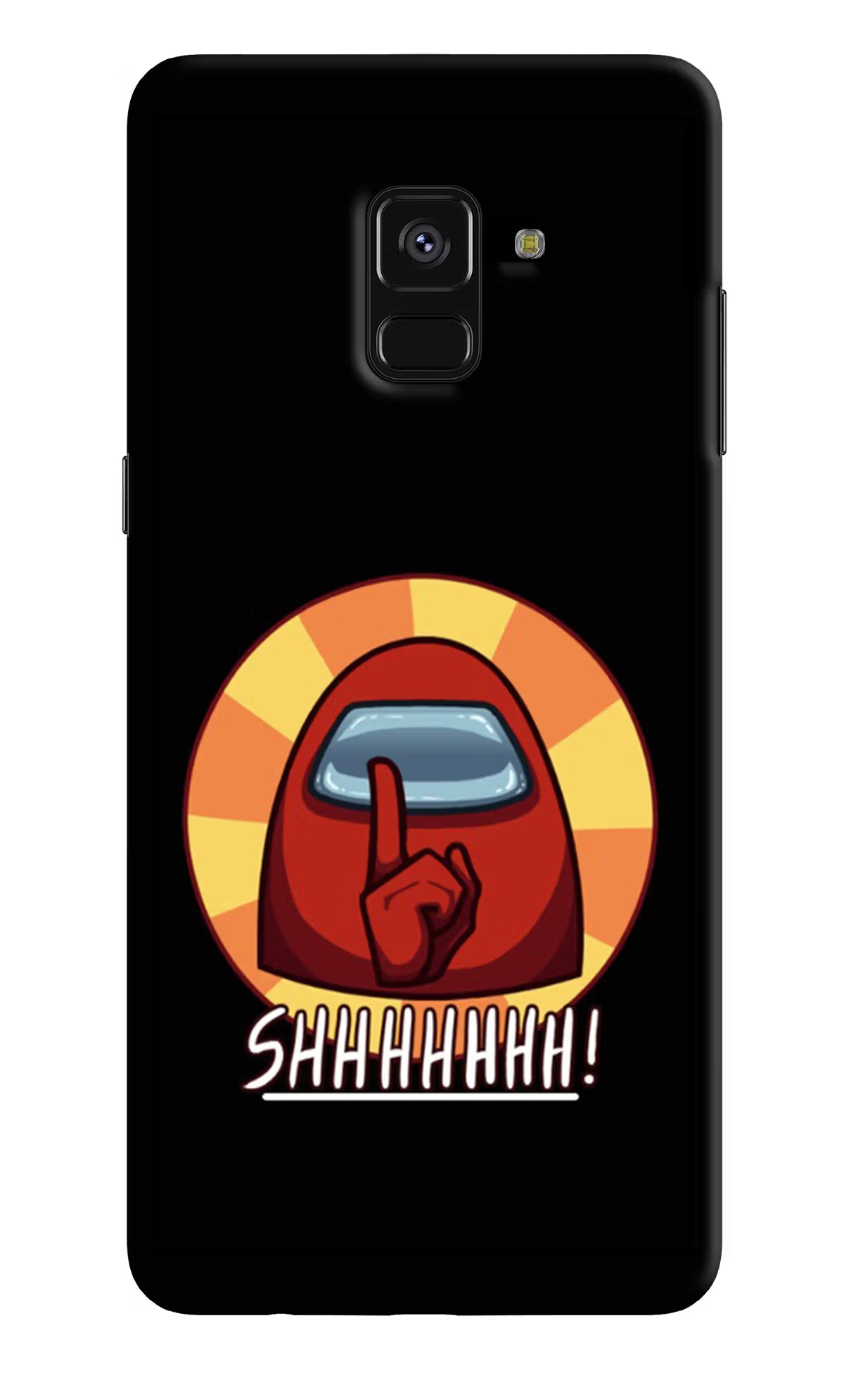 Among Us Shhh! Samsung A8 plus Back Cover - Among Us Shhh! Samsung A8 plus Hard Case Back Cover by Casekaro Among Us Shhh! Samsung A8 plus Hard Case Back Cover by Casekaro