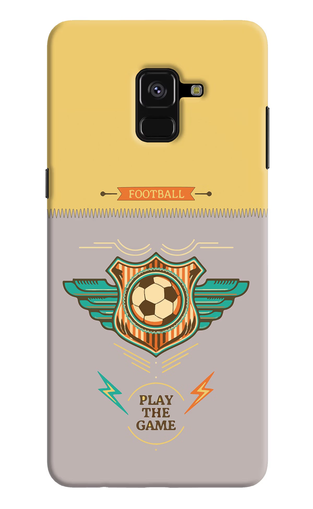 Football Samsung A8 plus Back Cover - Football Samsung A8 plus Hard Case Back Cover by Casekaro Football Samsung A8 plus Hard Case Back Cover by Casekaro