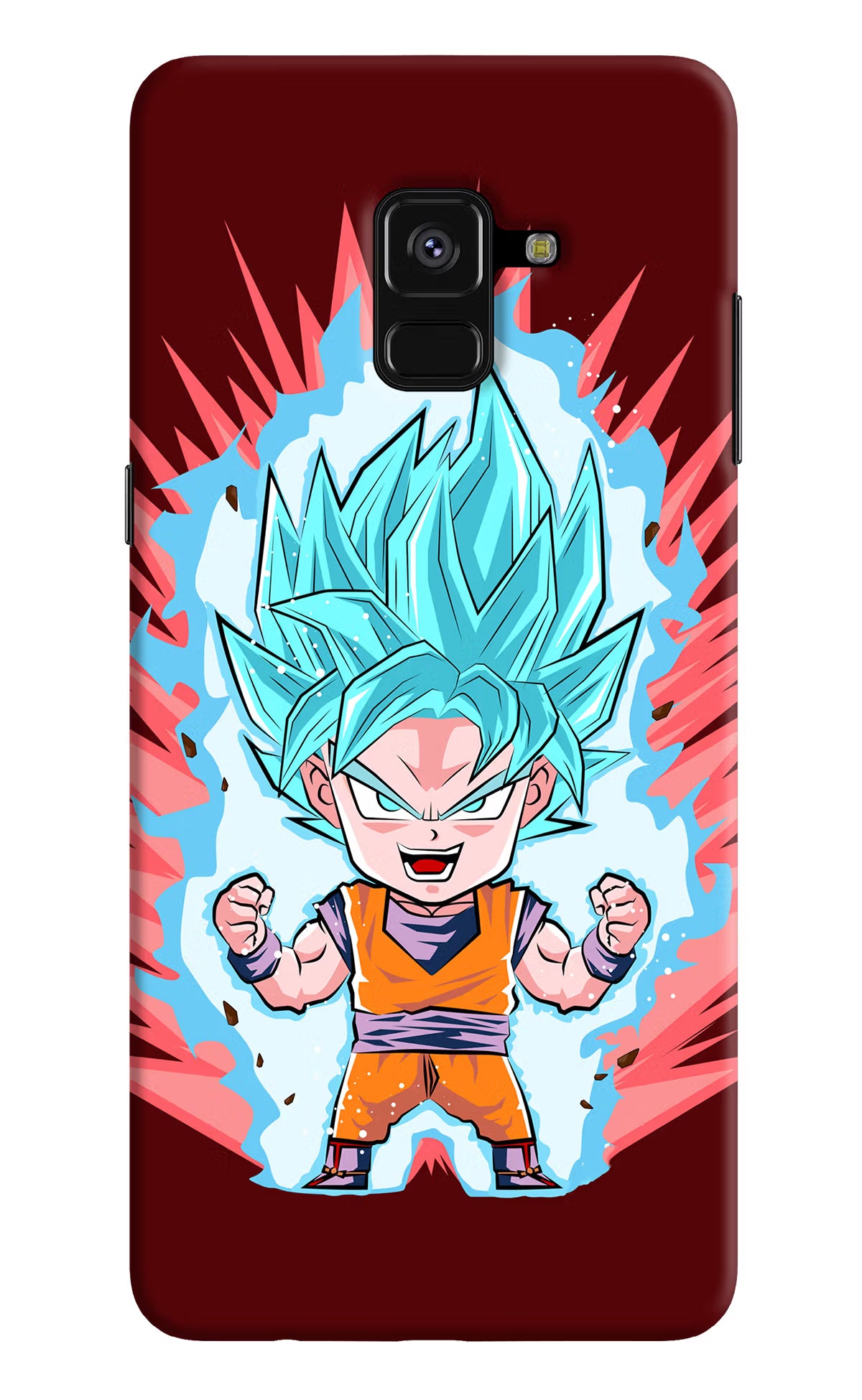 Goku Little Samsung A8 plus Back Cover - Goku Little Samsung A8 plus Hard Case Back Cover by Casekaro Goku Little Samsung A8 plus Hard Case Back Cover by Casekaro