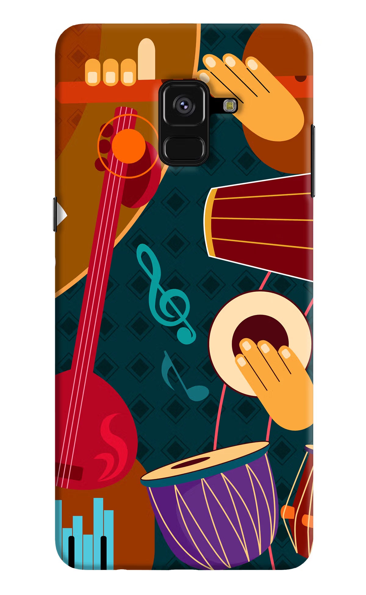 Music Instrument Samsung A8 plus Back Cover - Music Instrument Samsung A8 plus Hard Case Back Cover by Casekaro Music Instrument Samsung A8 plus Hard Case Back Cover by Casekaro
