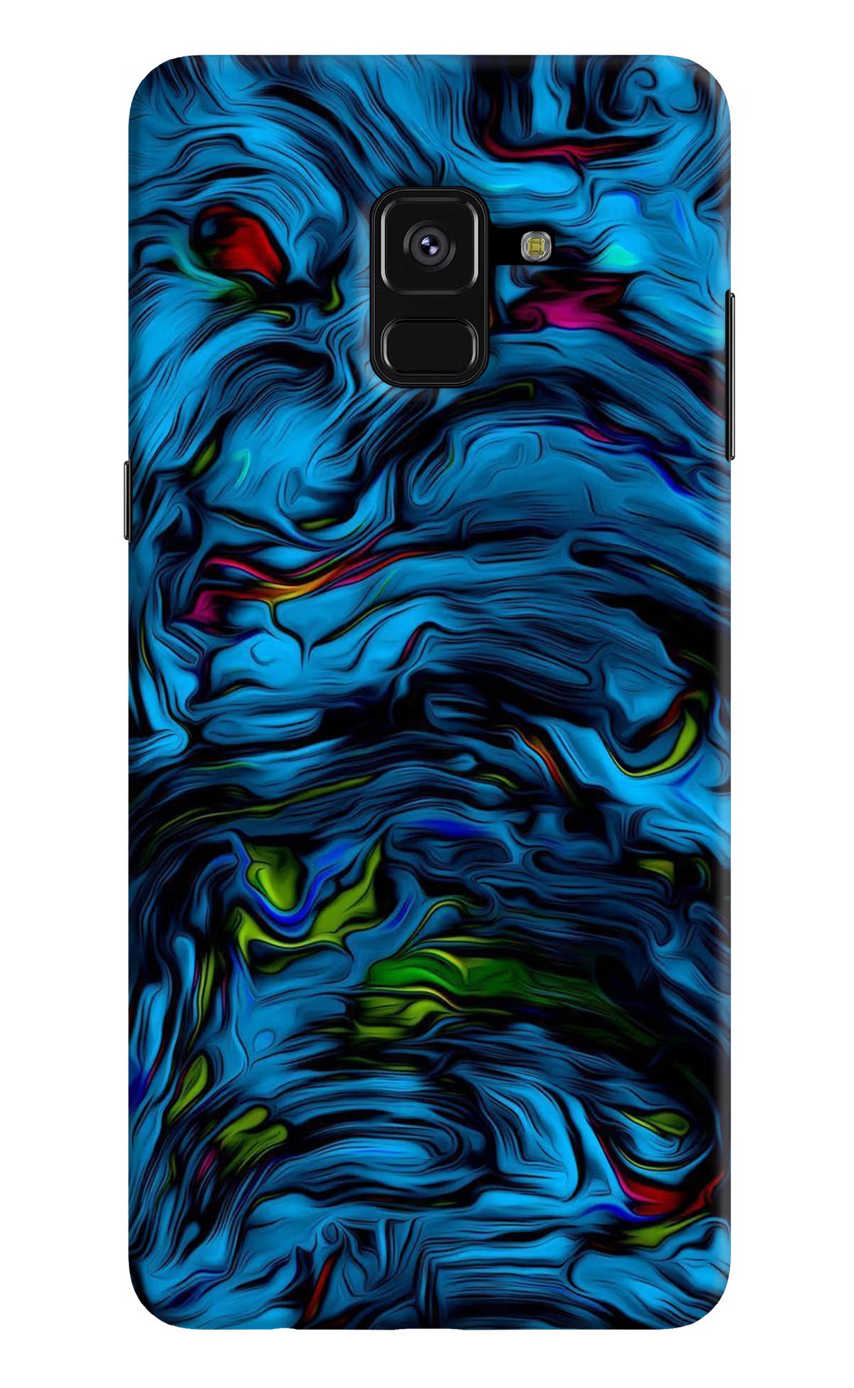Dark Blue Abstract Samsung A8 plus Back Cover - Dark Blue Abstract Samsung A8 plus Hard Case Back Cover by Casekaro Dark Blue Abstract Samsung A8 plus Hard Case Back Cover by Casekaro