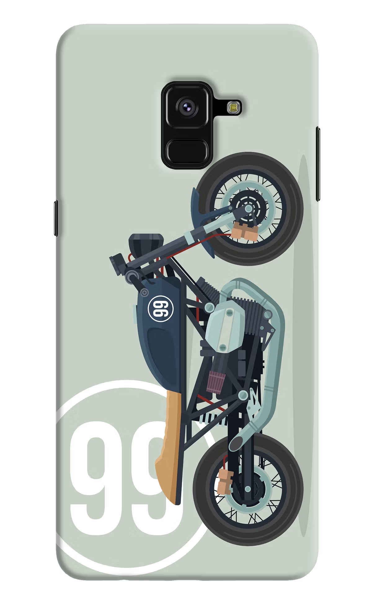 Classic Cafe Racer 99 Samsung A8 plus Back Cover - Classic Cafe Racer 99 Samsung A8 plus Hard Case Back Cover by Casekaro Classic Cafe Racer 99 Samsung A8 plus Hard Case Back Cover by Casekaro