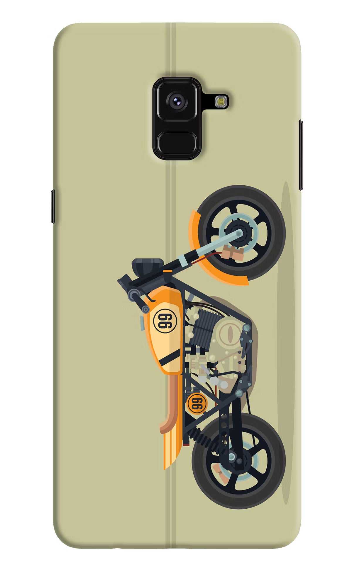 Vertical Speedster Samsung A8 plus Back Cover - Vertical Speedster Samsung A8 plus Hard Case Back Cover by Casekaro Vertical Speedster Samsung A8 plus Hard Case Back Cover by Casekaro