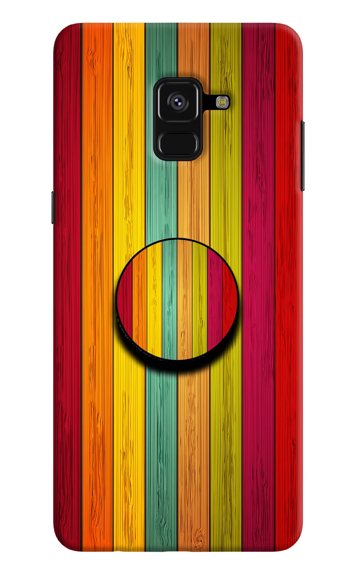 Multicolor Wooden Samsung A8 plus Pop Case - Multicolor Wooden Samsung A8 plus Pop Case by Casekaro Multicolor Wooden Samsung A8 plus Pop Case by Casekaro