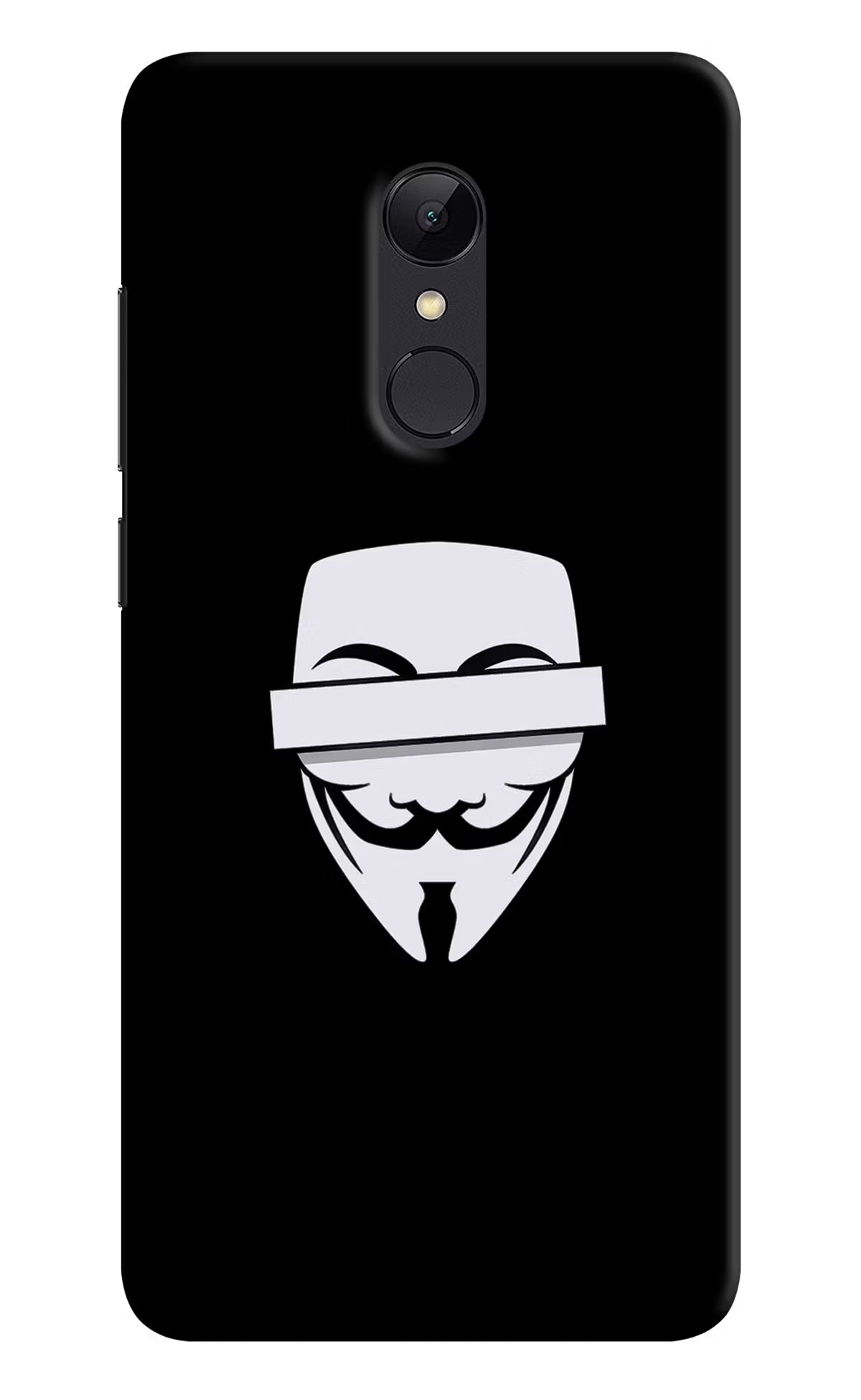 Anonymous Face Redmi 5 Back Cover - Anonymous Face Redmi 5 Hard Case Back Cover by Casekaro Anonymous Face Redmi 5 Hard Case Back Cover by Casekaro
