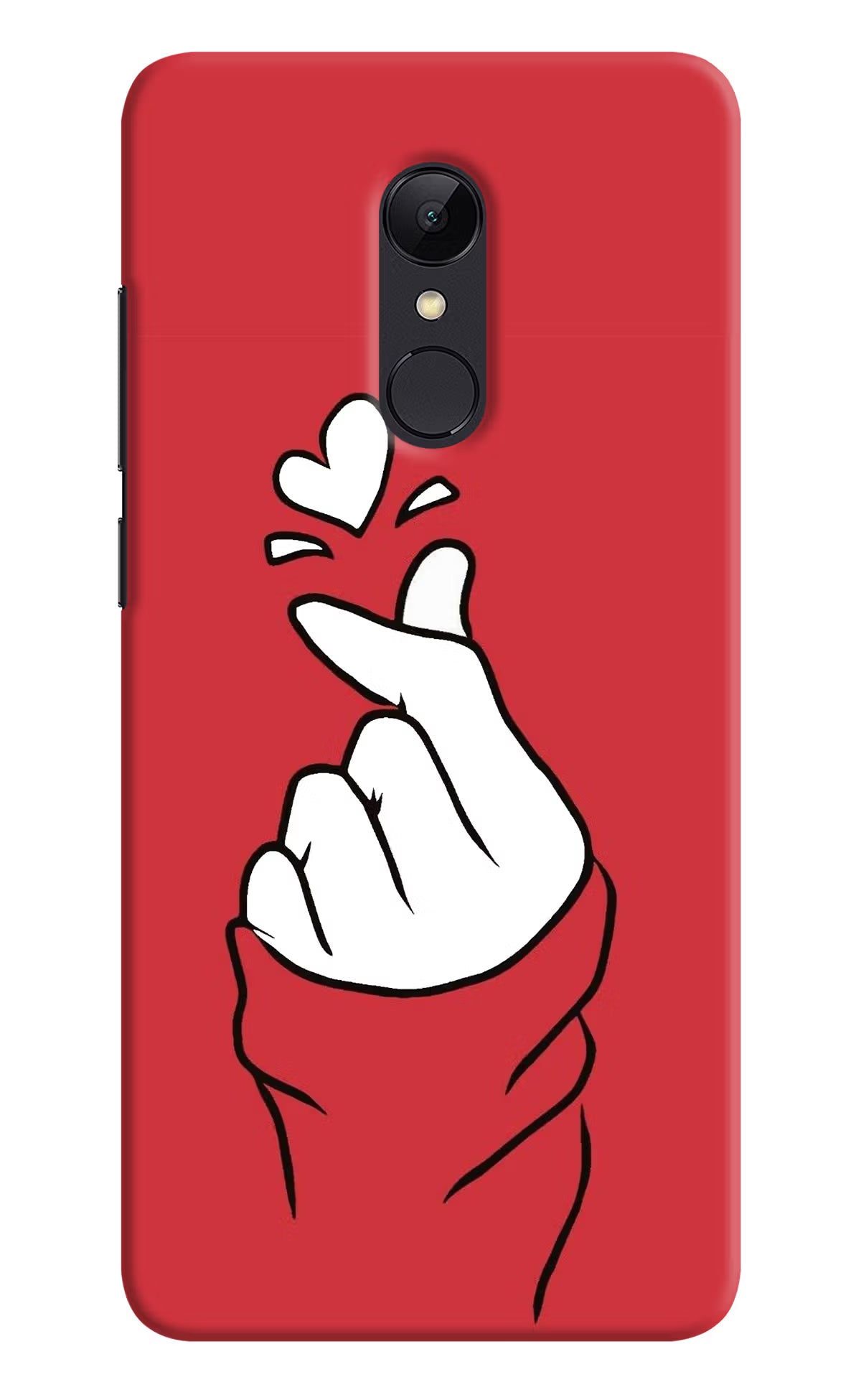 Korean Love Sign Redmi 5 Hard Case Back Cover by Casekaro