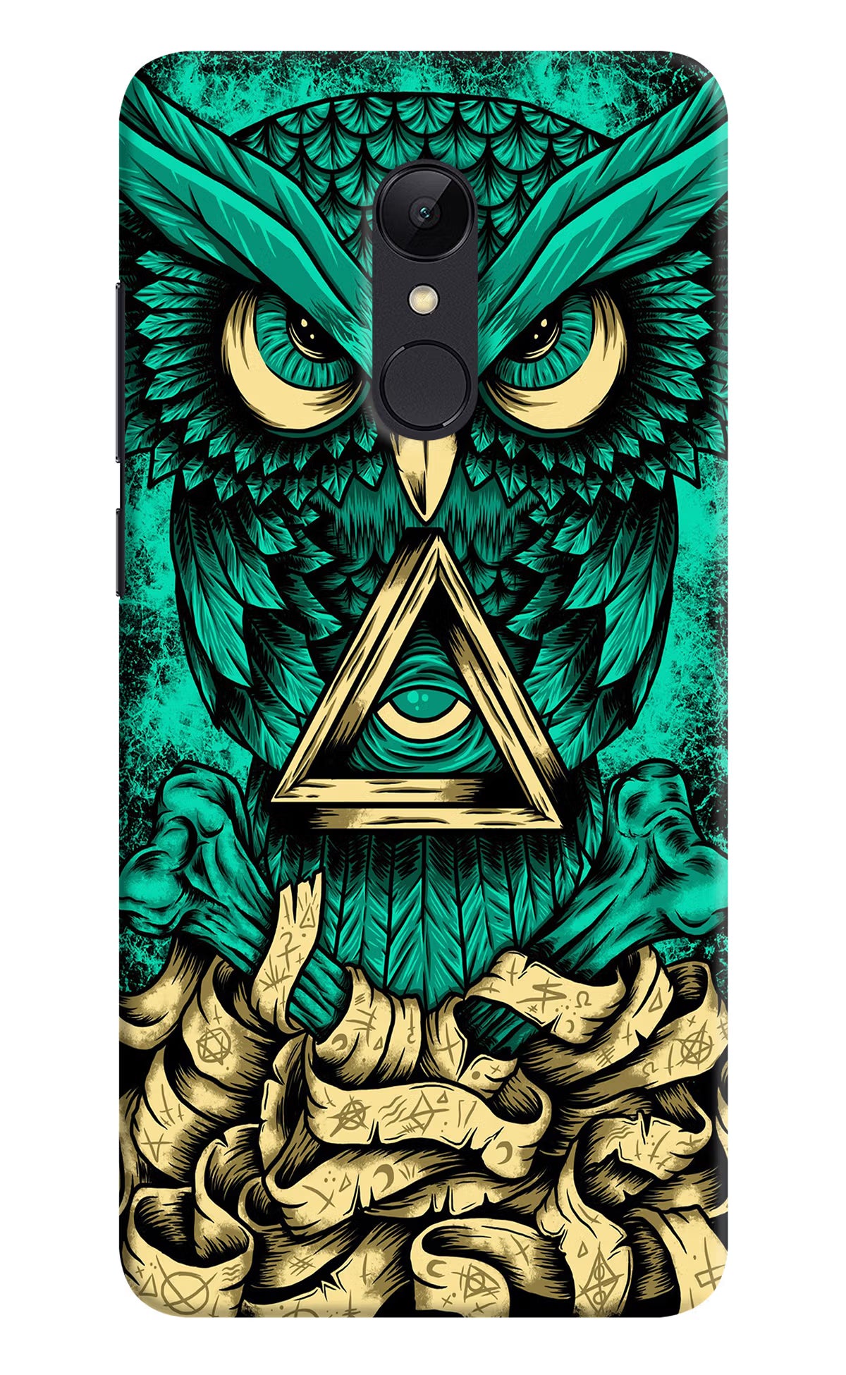 Green Owl Redmi 5 Hard Case Back Cover by Casekaro