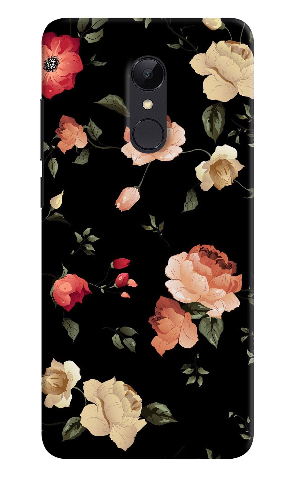 Flowers Redmi 5 Back Cover - Flowers Redmi 5 Hard Case Back Cover by Casekaro Flowers Redmi 5 Hard Case Back Cover by Casekaro