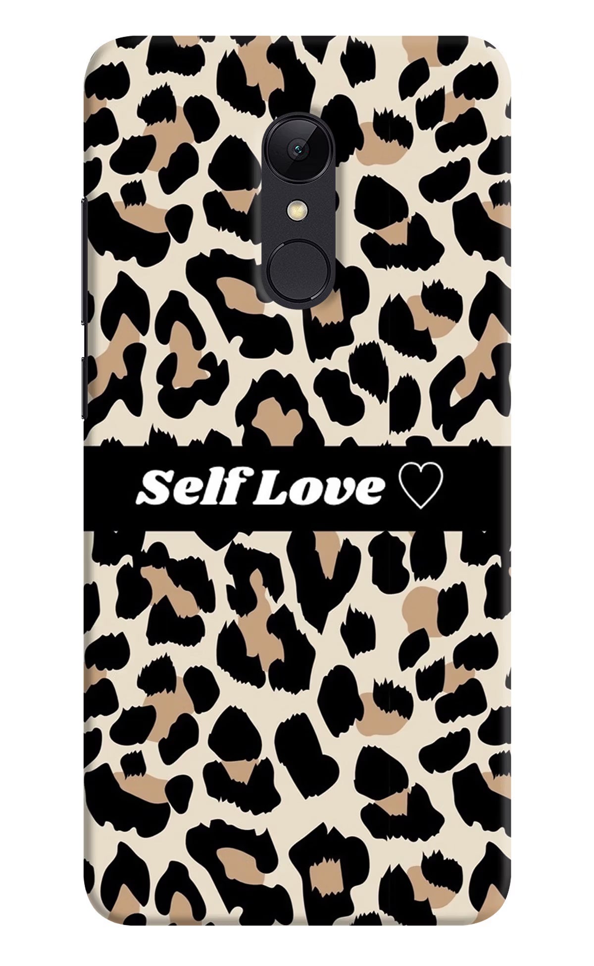 Leopard Print Self Love Redmi 5 Back Cover - Leopard Print Self Love Redmi 5 Hard Case Back Cover by Casekaro Leopard Print Self Love Redmi 5 Hard Case Back Cover by Casekaro
