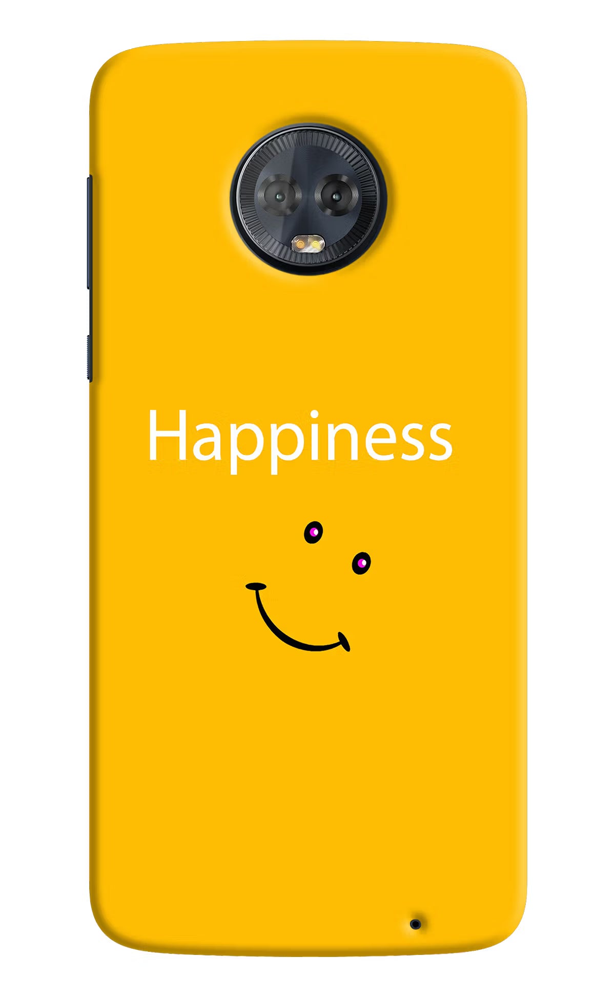 Happiness With Smiley Moto G6 Back Cover - Happiness With Smiley Moto G6 Hard Case Back Cover by Casekaro Happiness With Smiley Moto G6 Hard Case Back Cover by Casekaro