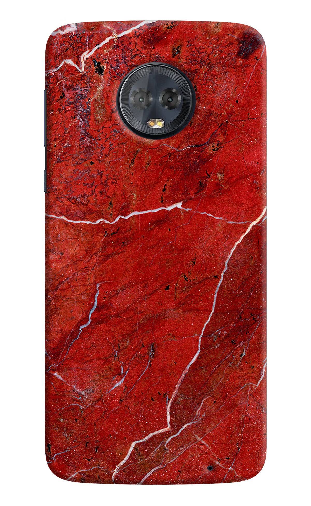 Red Marble Design Moto G6 Back Cover - Red Marble Design Moto G6 Hard Case Back Cover by Casekaro Red Marble Design Moto G6 Hard Case Back Cover by Casekaro