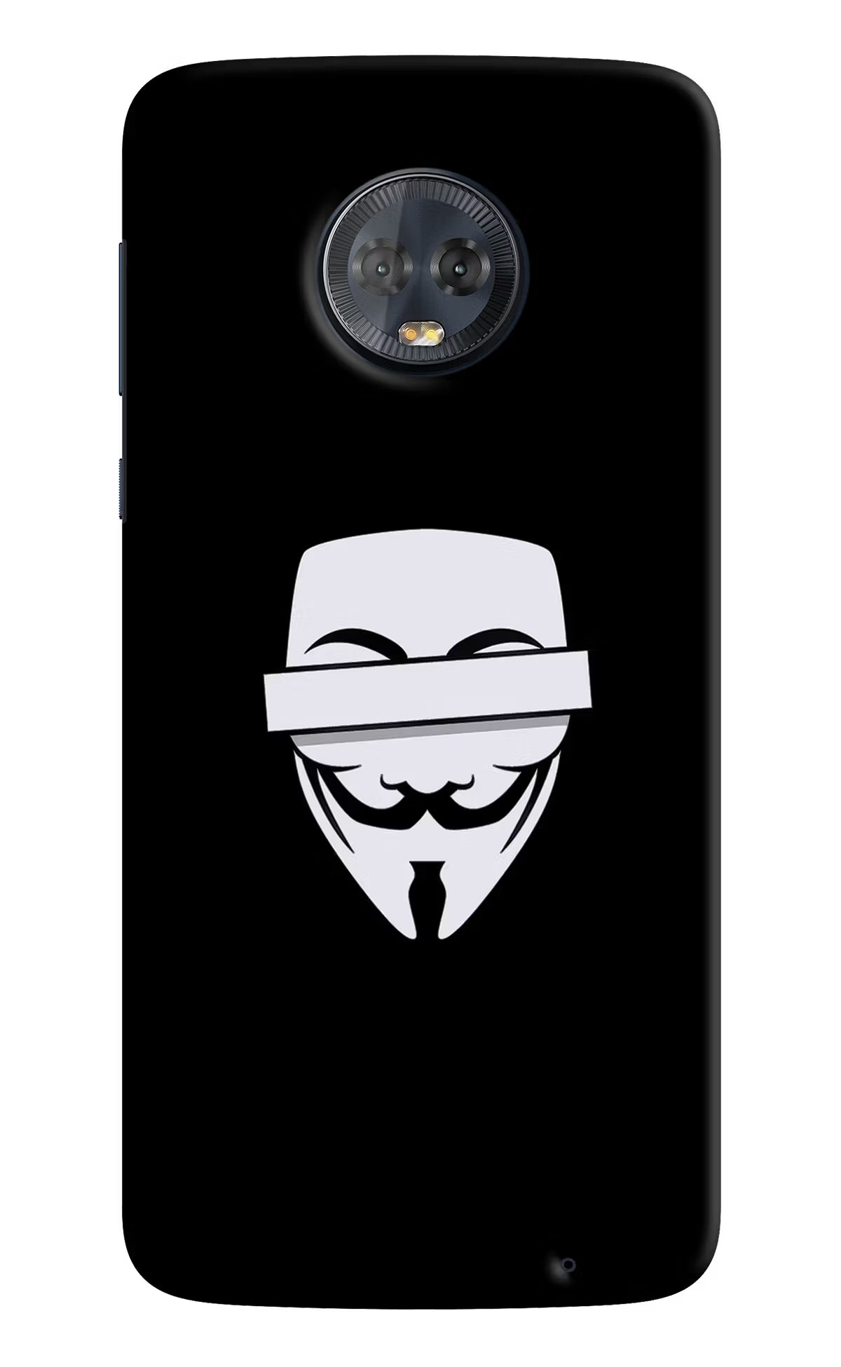 Anonymous Face Moto G6 Back Cover - Anonymous Face Moto G6 Hard Case Back Cover by Casekaro Anonymous Face Moto G6 Hard Case Back Cover by Casekaro