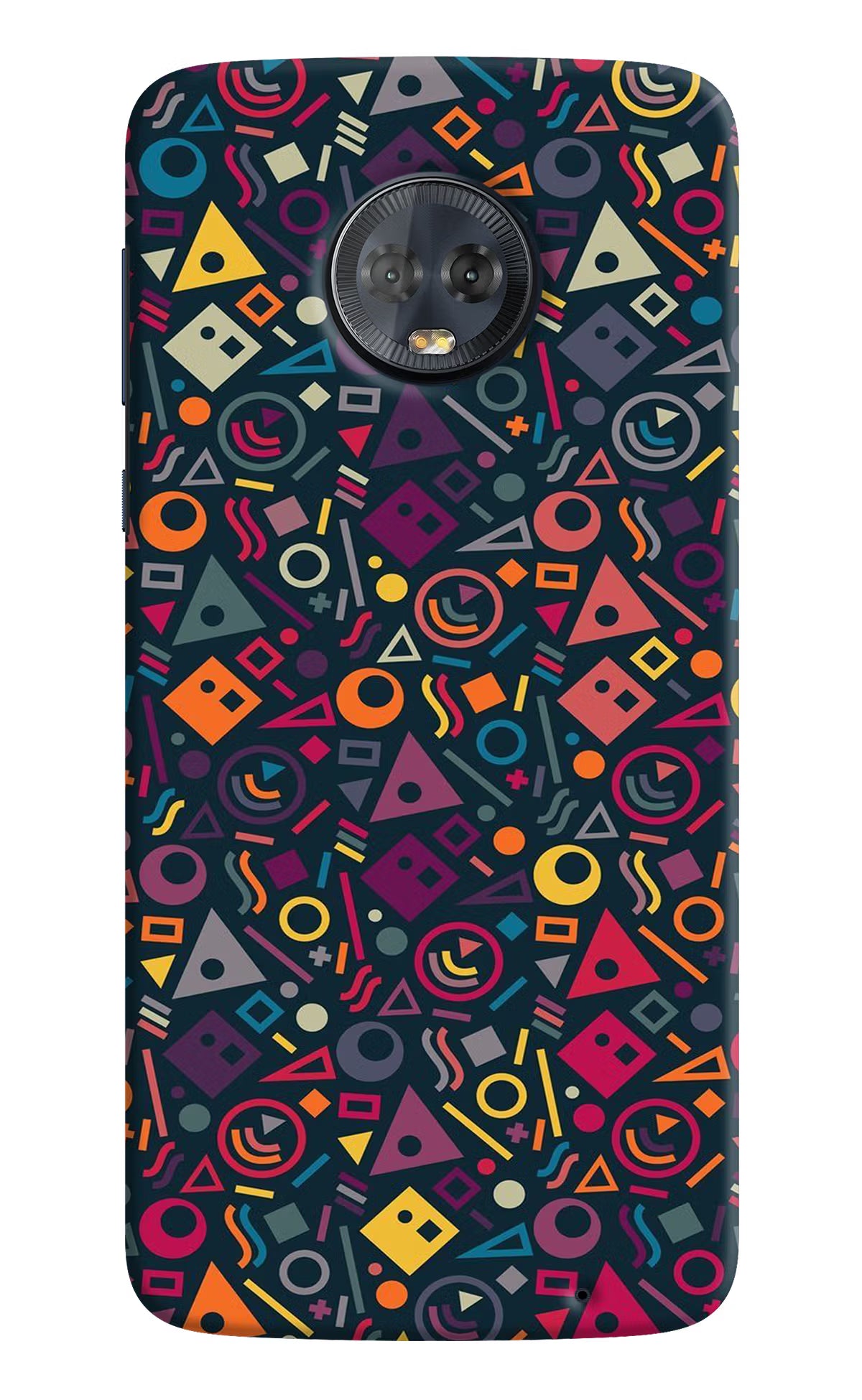 Geometric Abstract Moto G6 Back Cover - Geometric Abstract Moto G6 Hard Case Back Cover by Casekaro Geometric Abstract Moto G6 Hard Case Back Cover by Casekaro