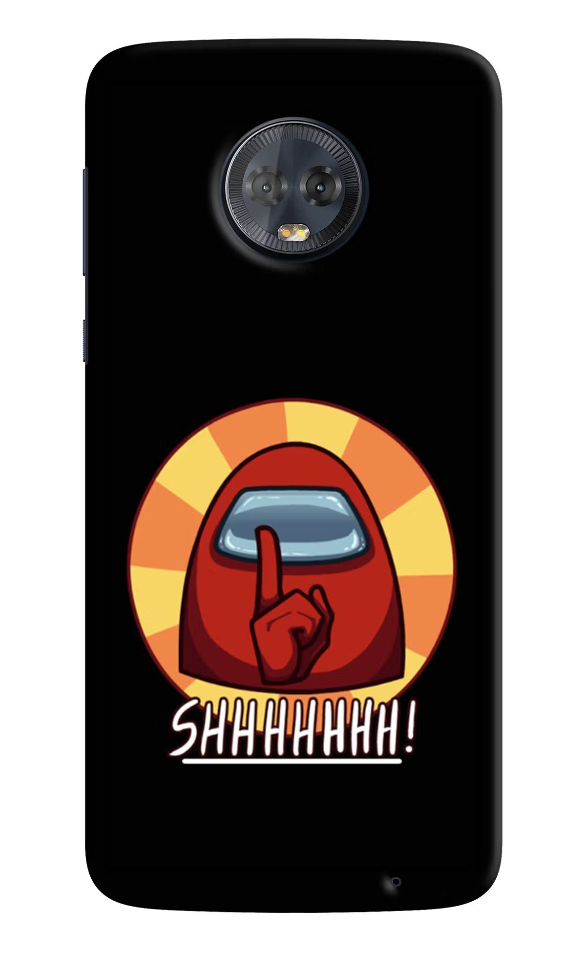 Among Us Shhh! Moto G6 Back Cover - Among Us Shhh! Moto G6 Hard Case Back Cover by Casekaro Among Us Shhh! Moto G6 Hard Case Back Cover by Casekaro