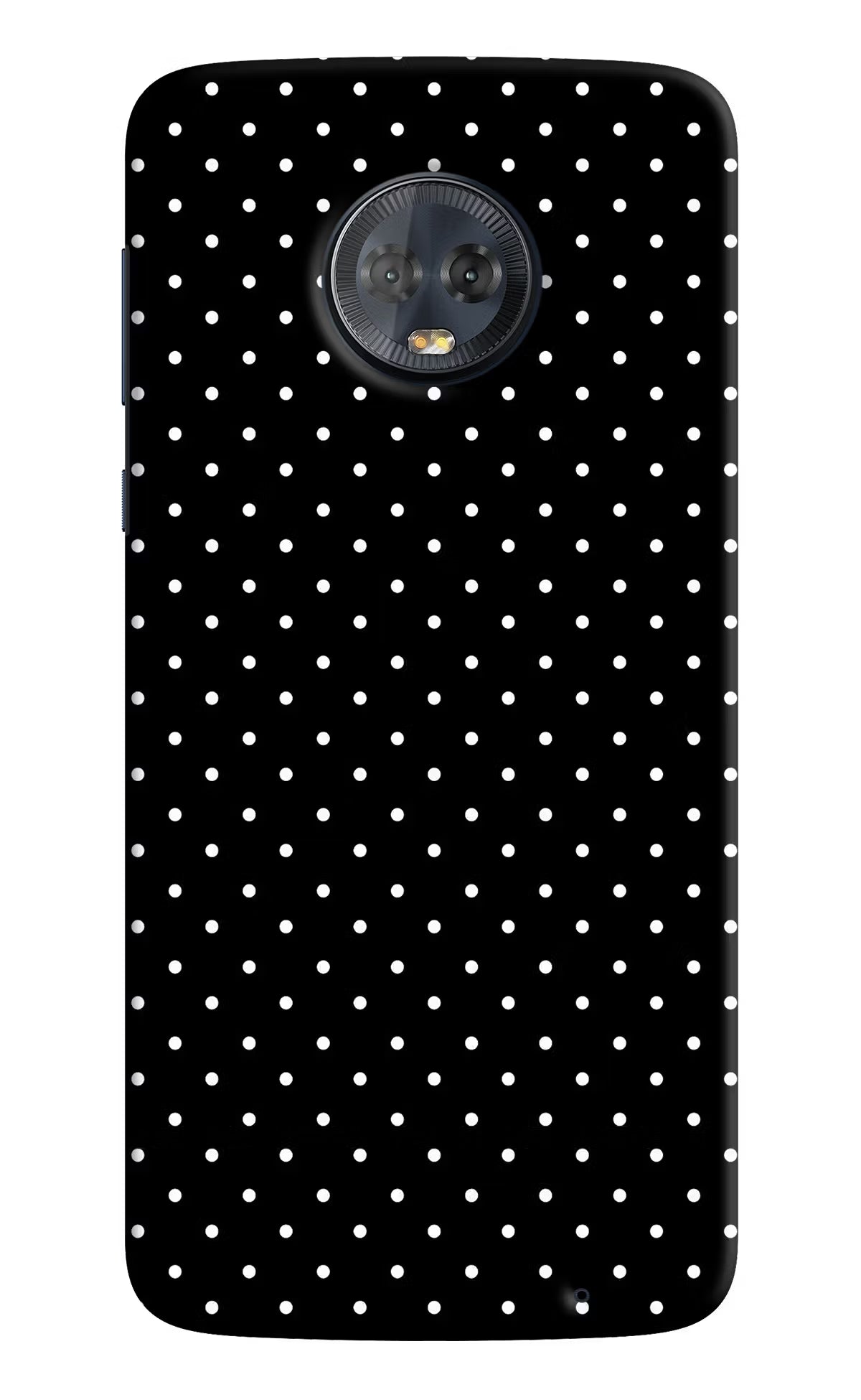 White Dots Moto G6 Back Cover - White Dots Moto G6 Hard Case Back Cover by Casekaro White Dots Moto G6 Hard Case Back Cover by Casekaro