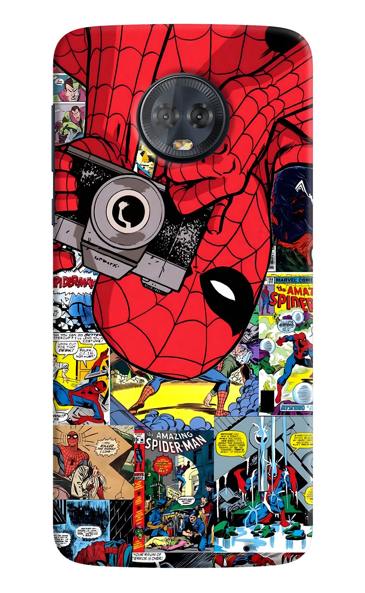 Spider Man Moto G6 Back Cover - Spider Man Moto G6 Hard Case Back Cover by Casekaro Spider Man Moto G6 Hard Case Back Cover by Casekaro