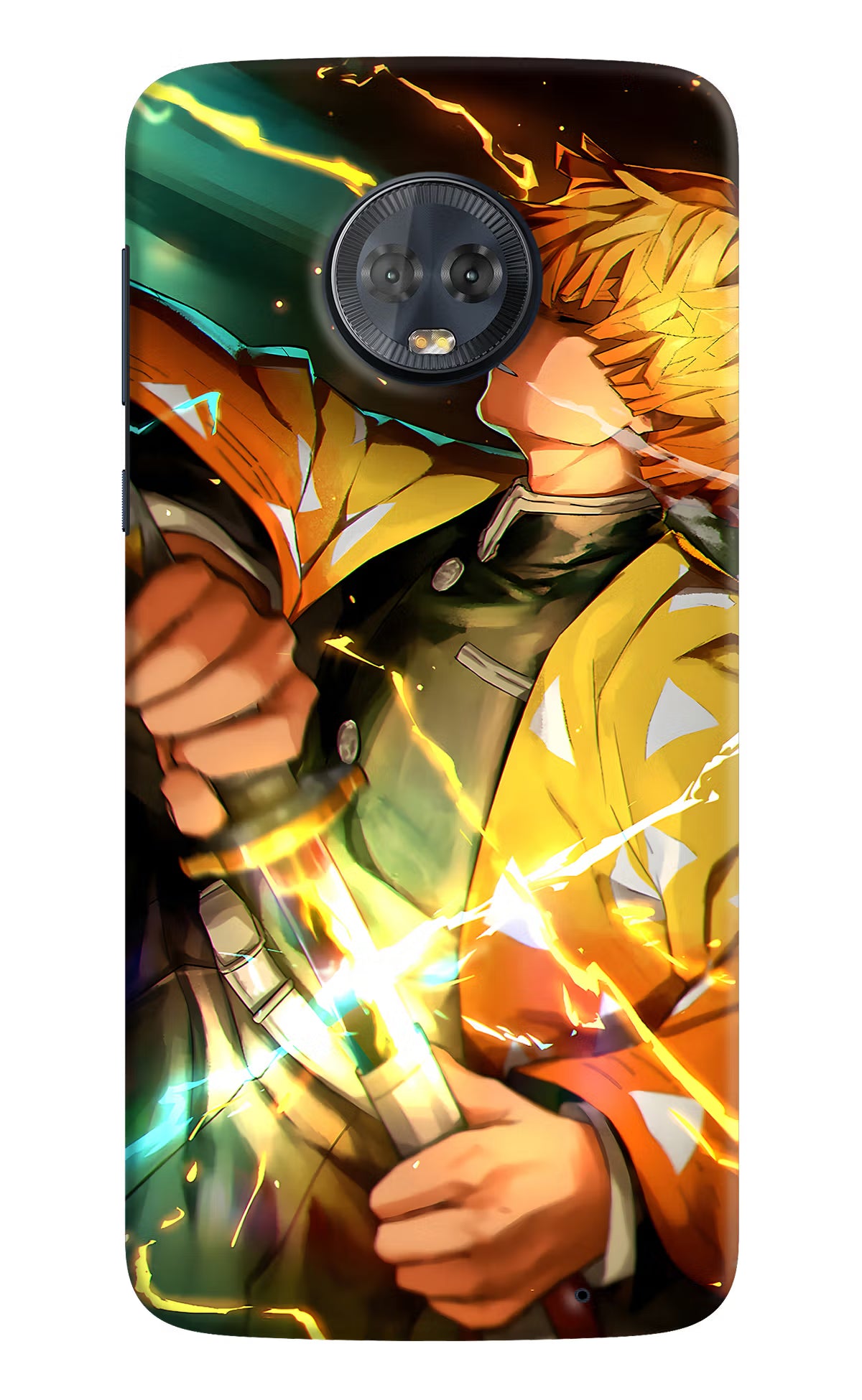 Demon Slayer Moto G6 Back Cover - Demon Slayer Moto G6 Hard Case Back Cover by Casekaro Demon Slayer Moto G6 Hard Case Back Cover by Casekaro