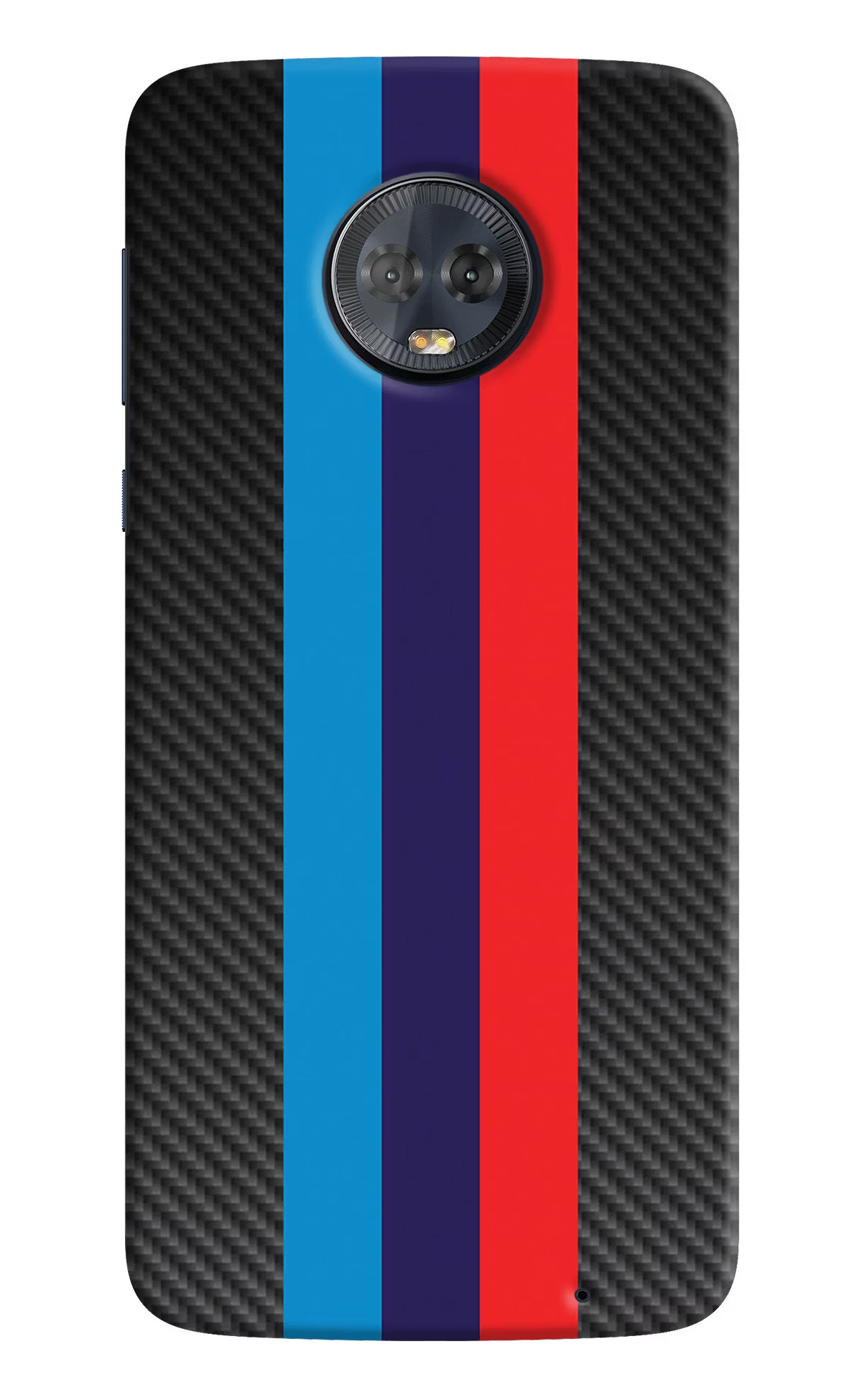 BMW Stripes Pattern Moto G6 Back Cover - BMW Stripes Pattern Moto G6 Hard Case Back Cover by Casekaro BMW Stripes Pattern Moto G6 Hard Case Back Cover by Casekaro