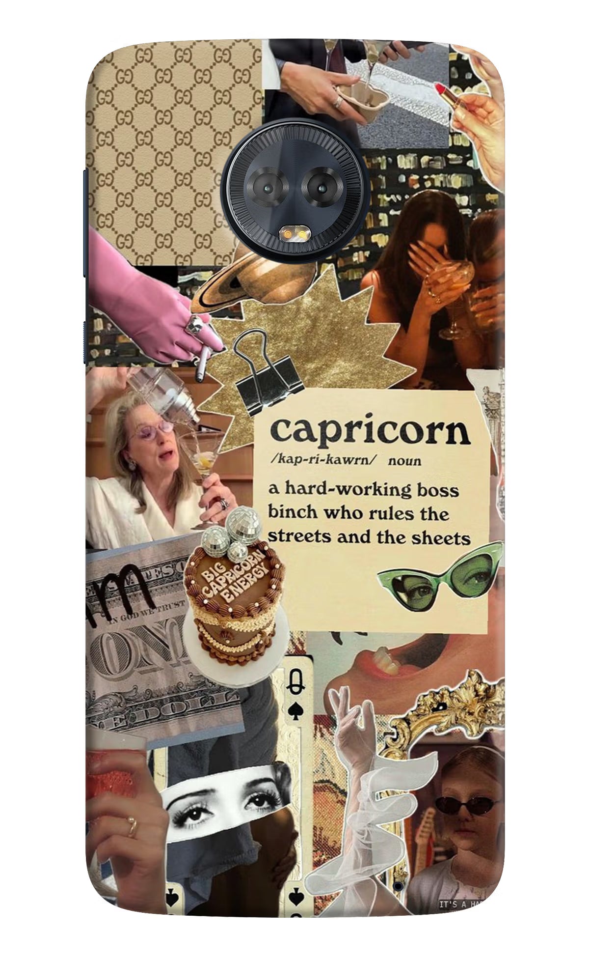 Capricorn Zodiac Moto G6 Back Cover - Capricorn Zodiac Moto G6 Hard Case Back Cover by Casekaro Capricorn Zodiac Moto G6 Hard Case Back Cover by Casekaro