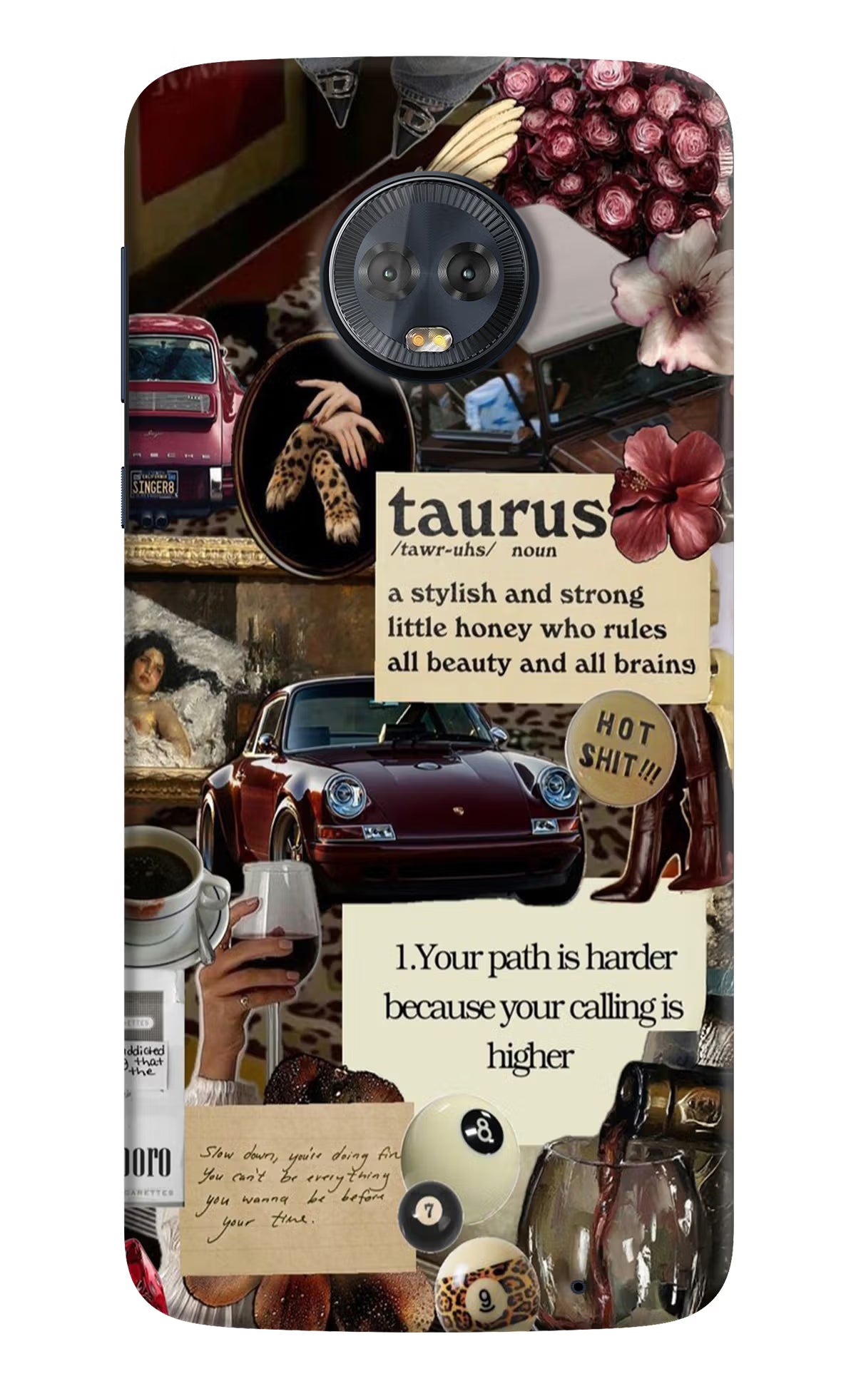 Taurus Zodiac Moto G6 Back Cover - Taurus Zodiac Moto G6 Hard Case Back Cover by Casekaro Taurus Zodiac Moto G6 Hard Case Back Cover by Casekaro