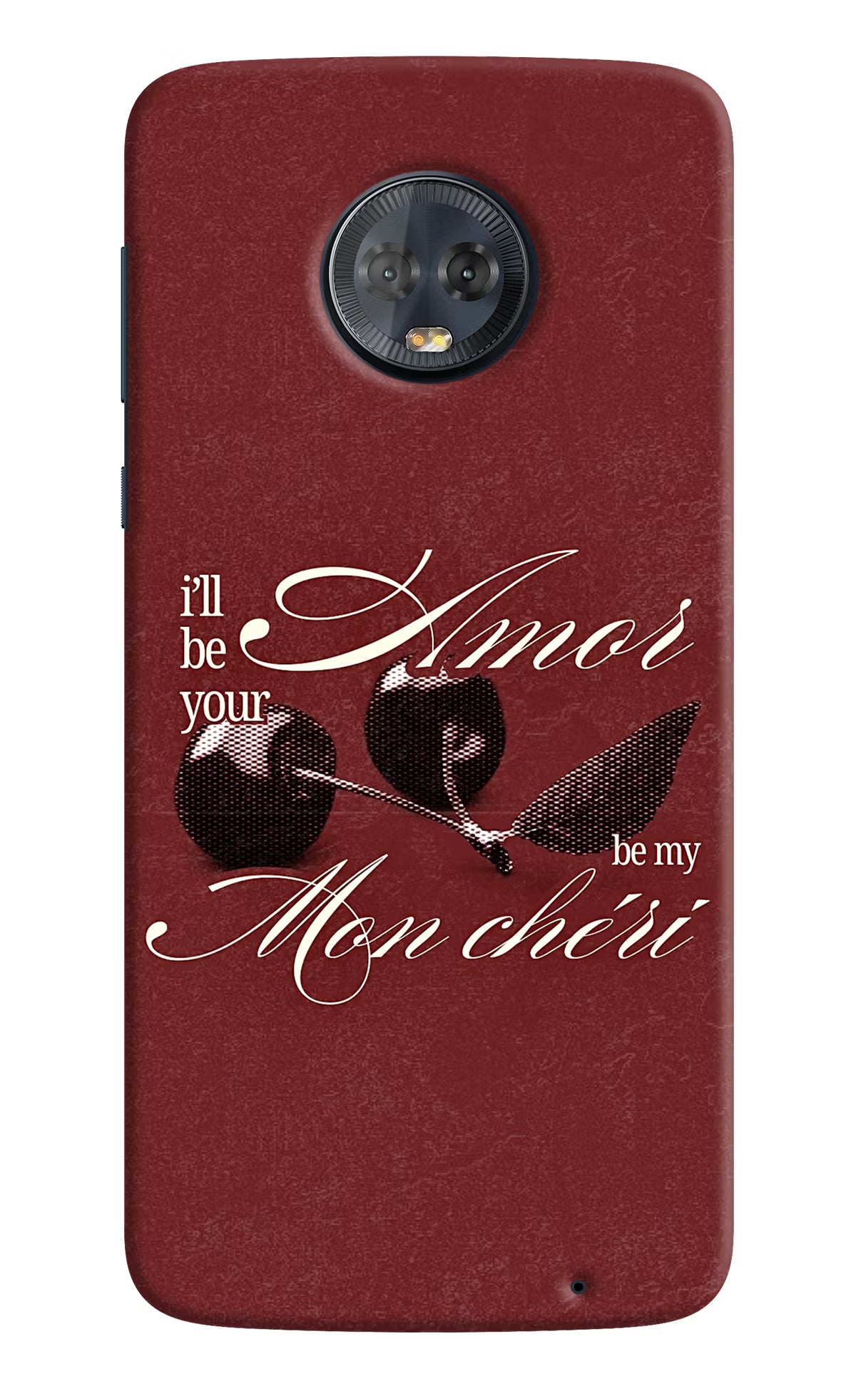 Velvet Cherry Moto G6 Back Cover - Velvet Cherry Moto G6 Back Cover Velvet Cherry Moto G6 Back Cover
