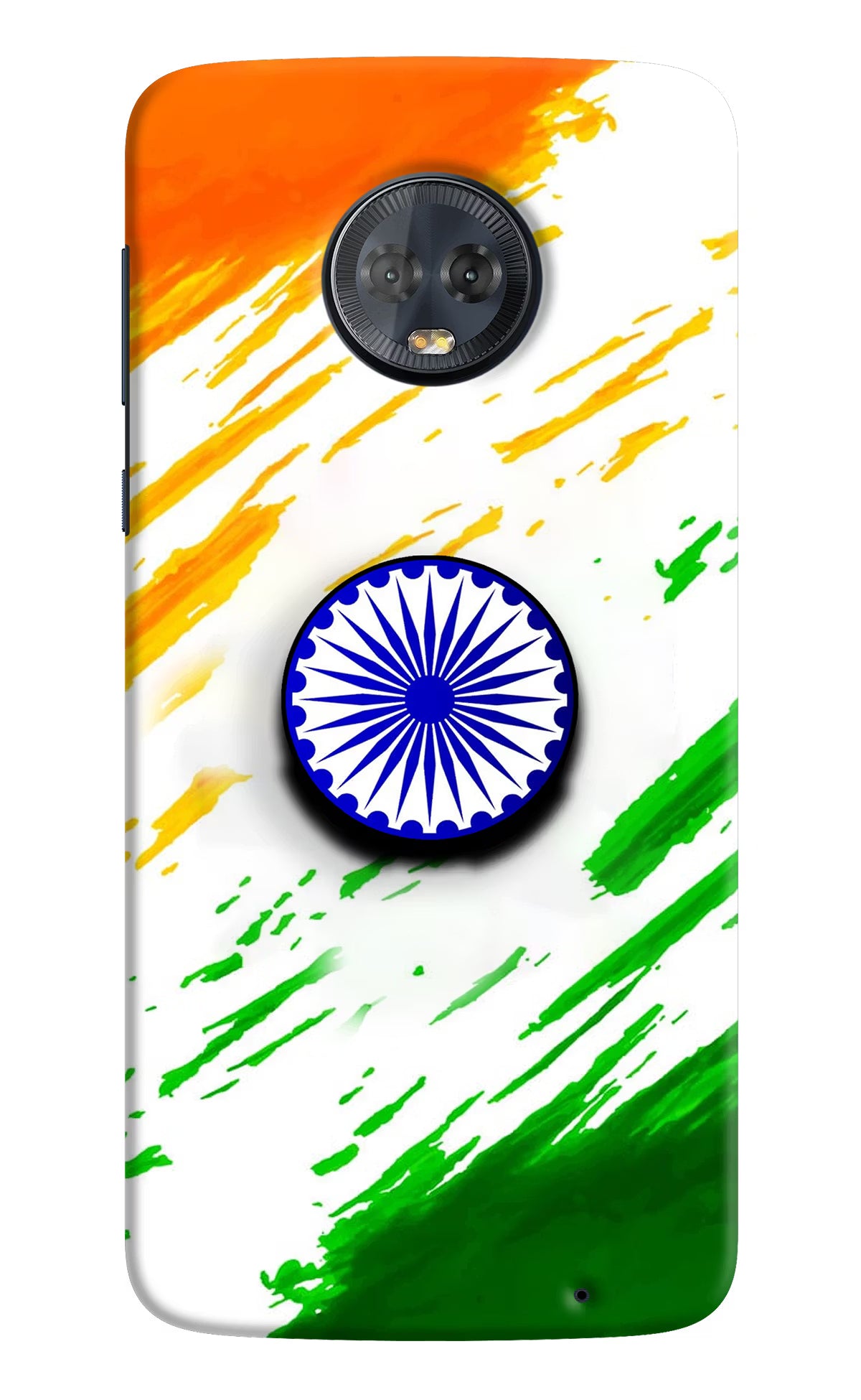 Indian Flag Ashoka Chakra Moto G6 Pop Case - Indian Flag Ashoka Chakra Moto G6 Pop Case by Casekaro Indian Flag Ashoka Chakra Moto G6 Pop Case by Casekaro