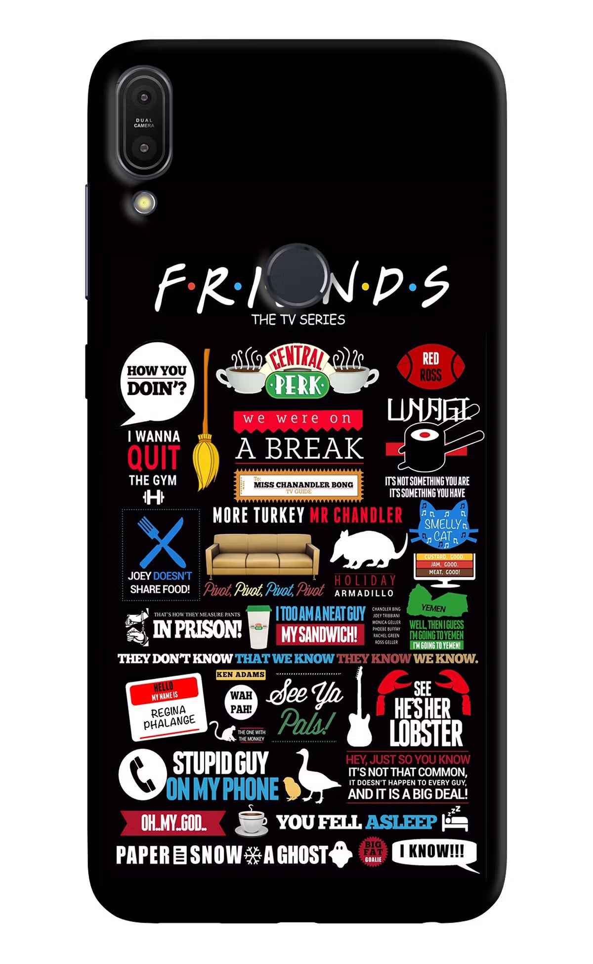 FRIENDS Asus Zenfone Max Pro M1 Back Cover - FRIENDS Asus Zenfone Max Pro M1 Hard Case Back Cover by Casekaro FRIENDS Asus Zenfone Max Pro M1 Hard Case Back Cover by Casekaro