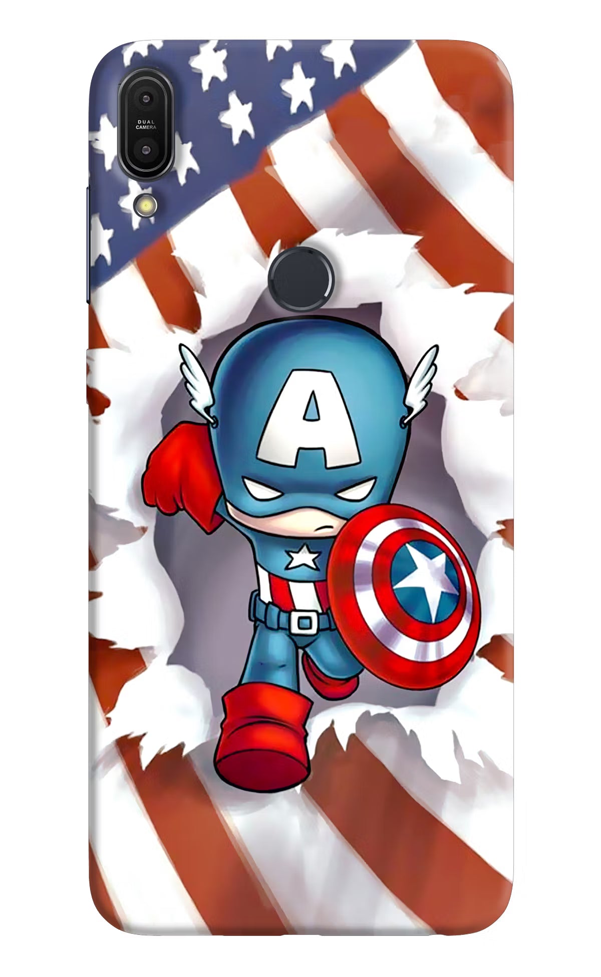 Captain America Asus Zenfone Max Pro M1 Back Cover - Captain America Asus Zenfone Max Pro M1 Hard Case Back Cover by Casekaro Captain America Asus Zenfone Max Pro M1 Hard Case Back Cover by Casekaro