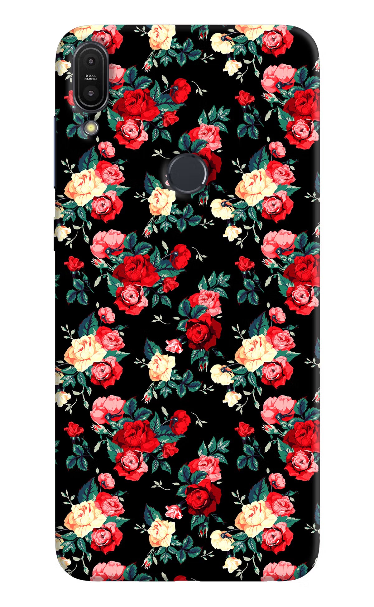 Rose Pattern Asus Zenfone Max Pro M1 Back Cover - Rose Pattern Asus Zenfone Max Pro M1 Hard Case Back Cover by Casekaro Rose Pattern Asus Zenfone Max Pro M1 Hard Case Back Cover by Casekaro