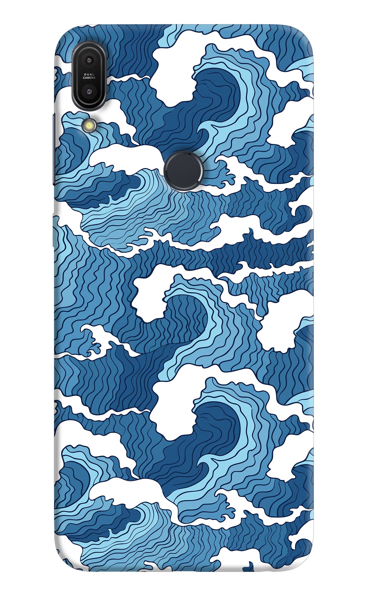 Blue Waves Asus Zenfone Max Pro M1 Back Cover - Blue Waves Asus Zenfone Max Pro M1 Hard Case Back Cover by Casekaro Blue Waves Asus Zenfone Max Pro M1 Hard Case Back Cover by Casekaro