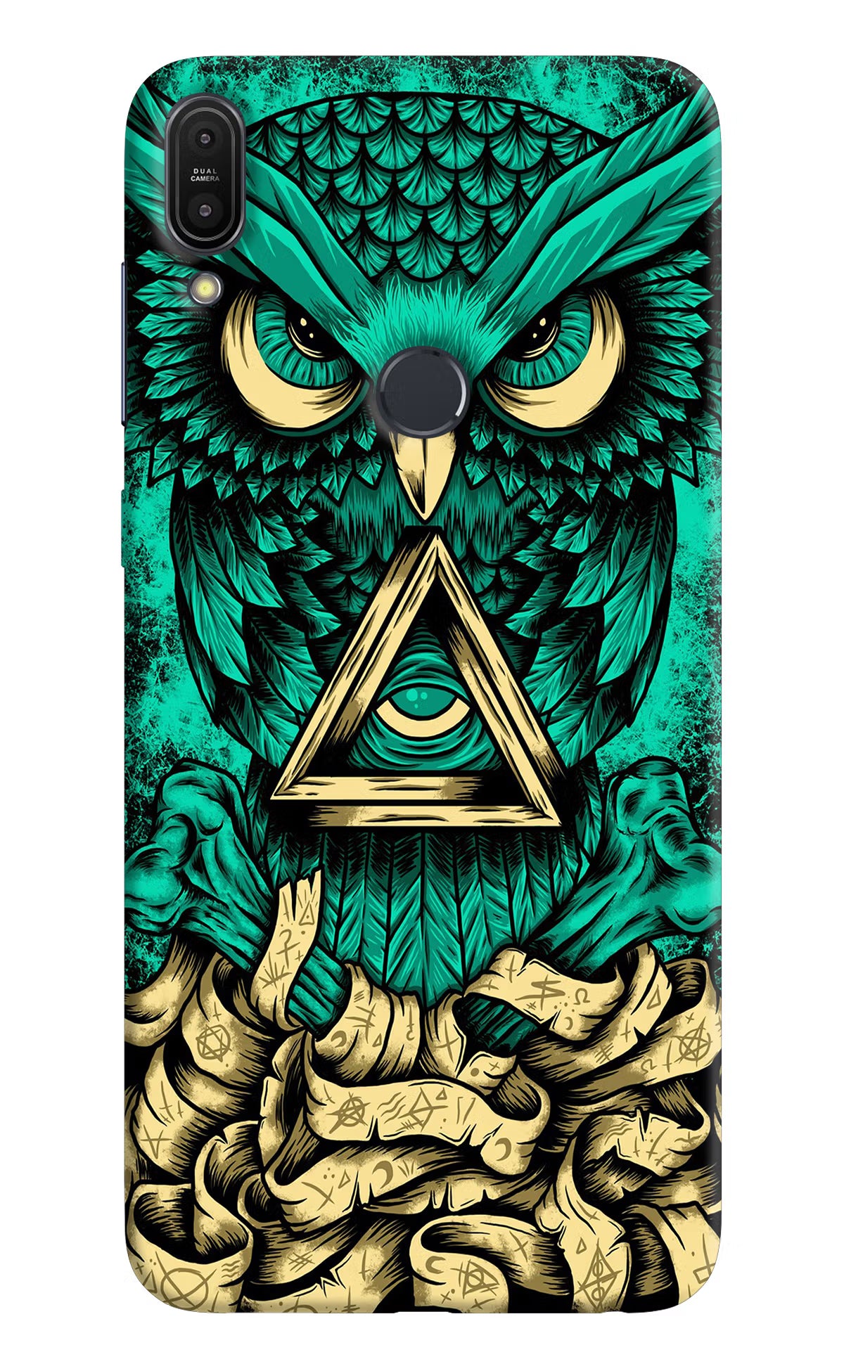 Green Owl Asus Zenfone Max Pro M1 Back Cover - Green Owl Asus Zenfone Max Pro M1 Hard Case Back Cover by Casekaro Green Owl Asus Zenfone Max Pro M1 Hard Case Back Cover by Casekaro